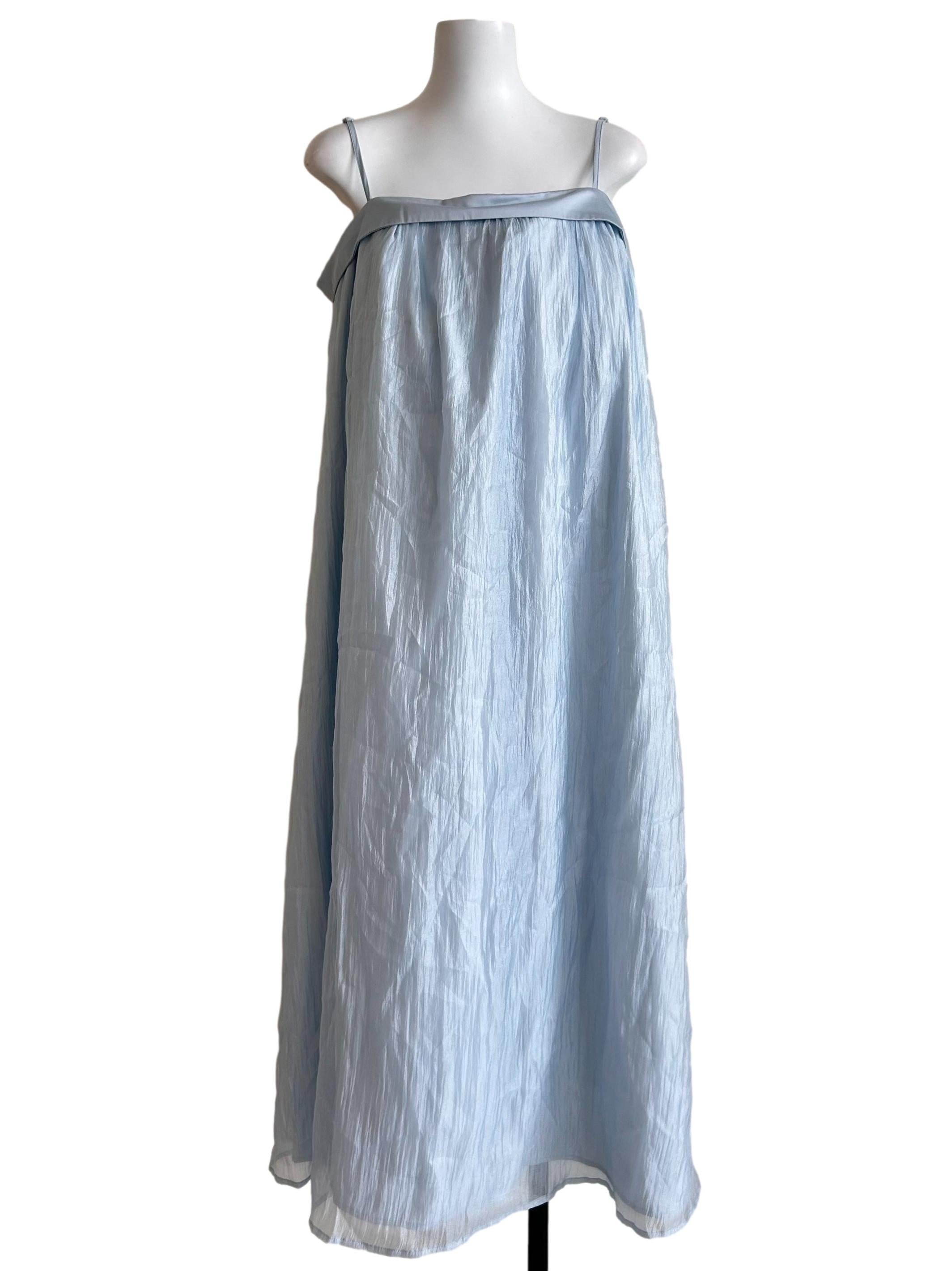 Baby Blue Slip Sheer Dress