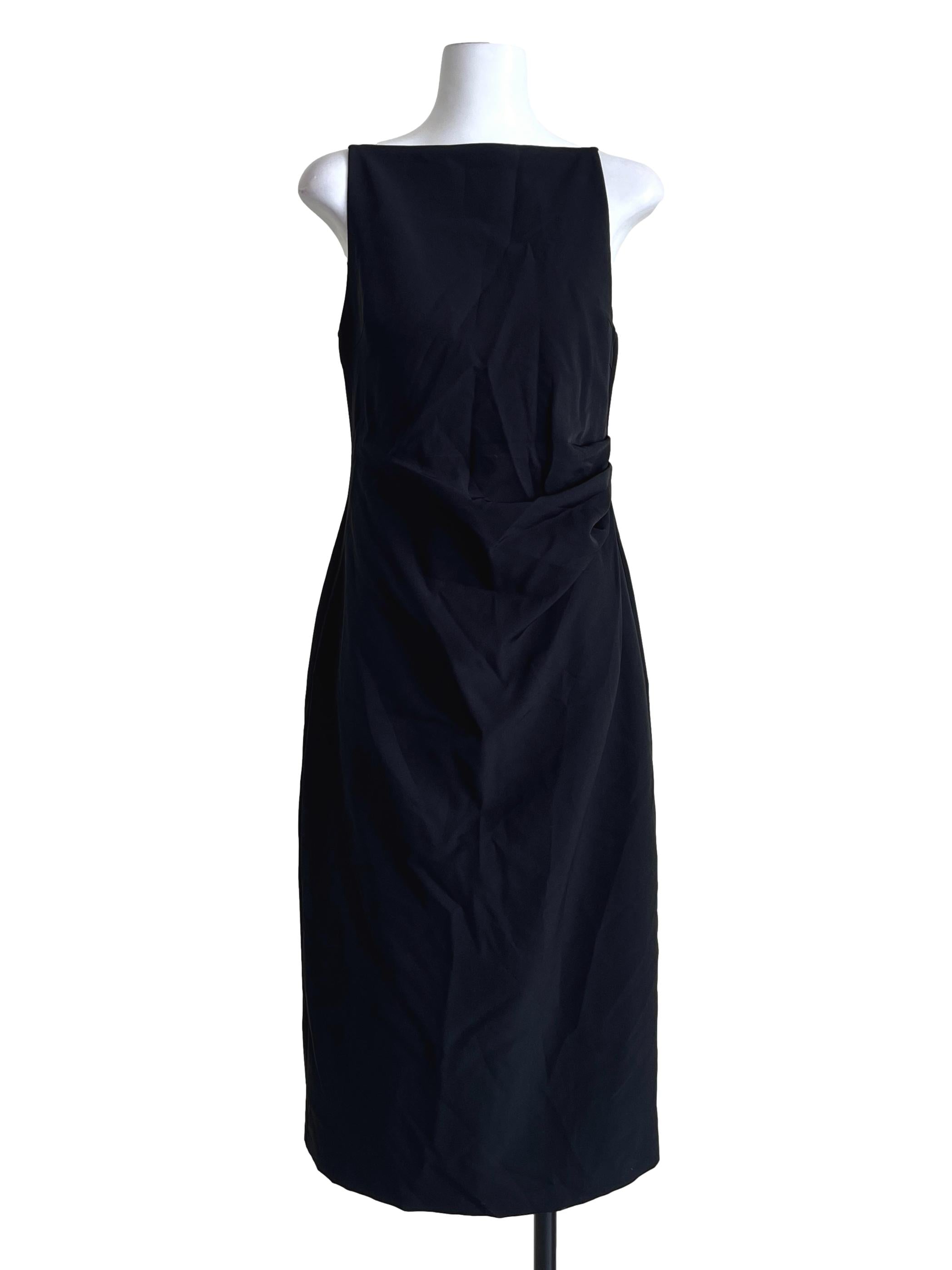 Ink Black Straight A-Line Dress LB