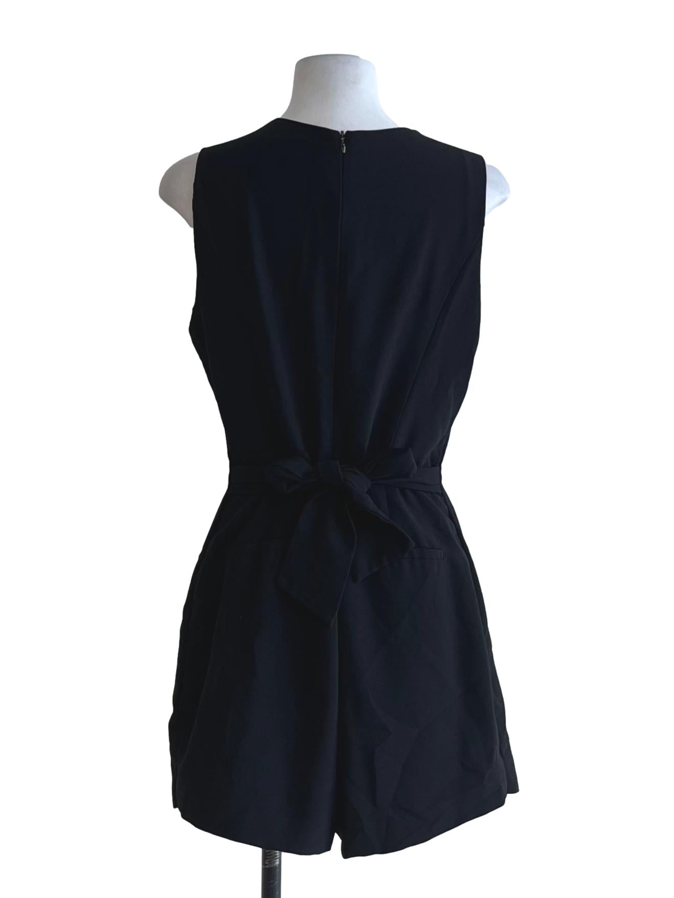 Black V-Neckline Romper