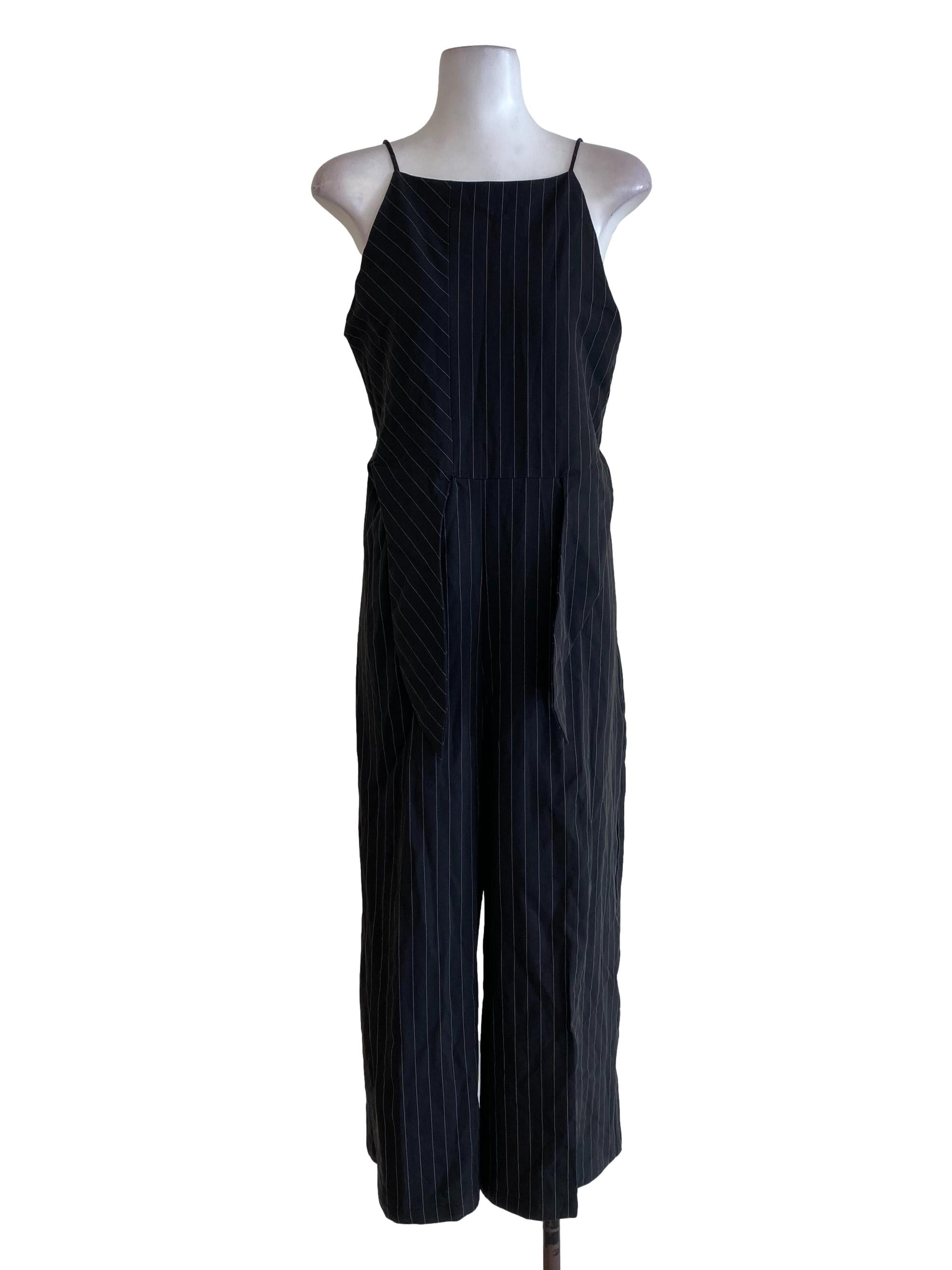Black Striped Jumpsuits