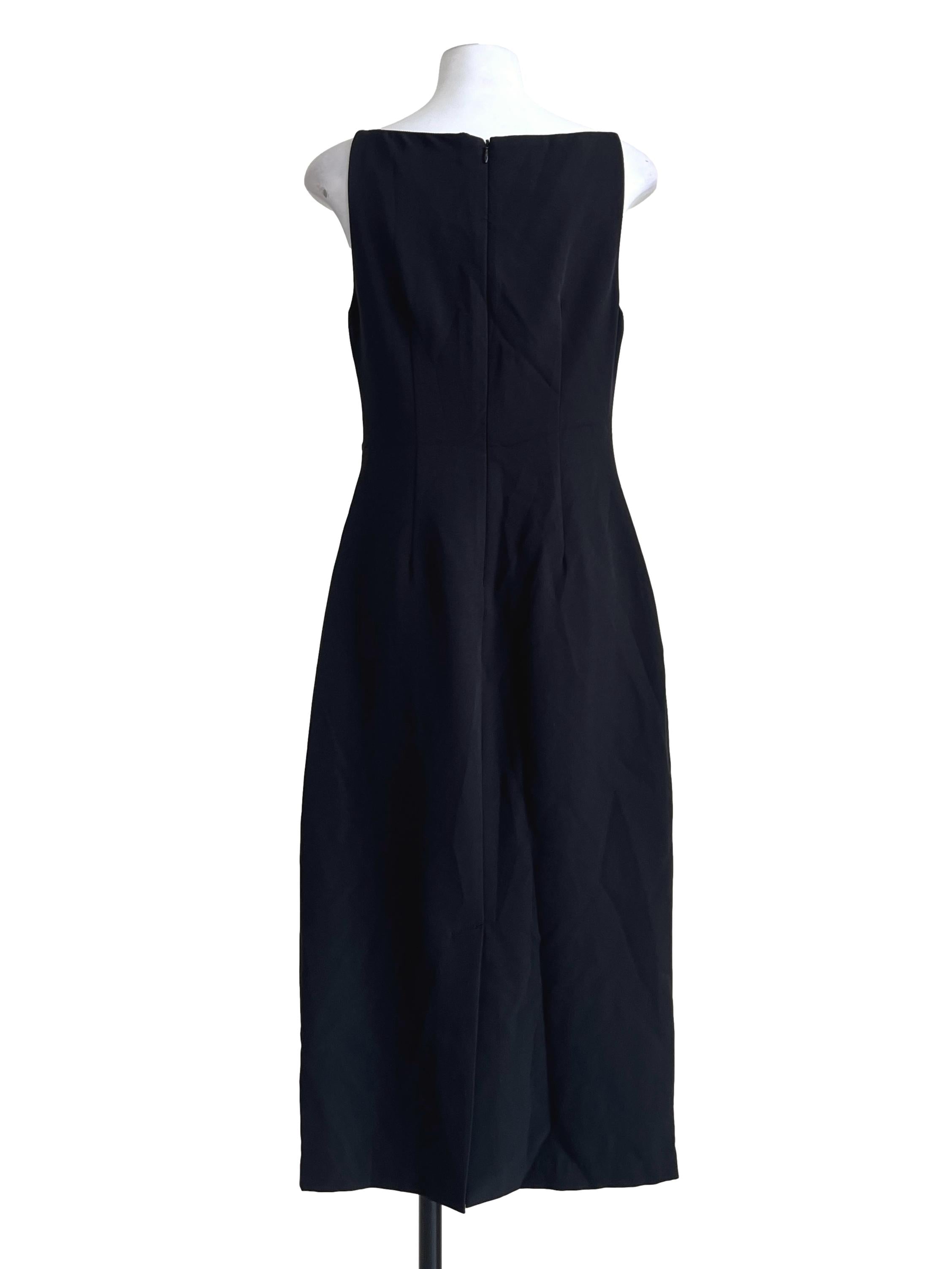 Ink Black Straight A-Line Dress LB