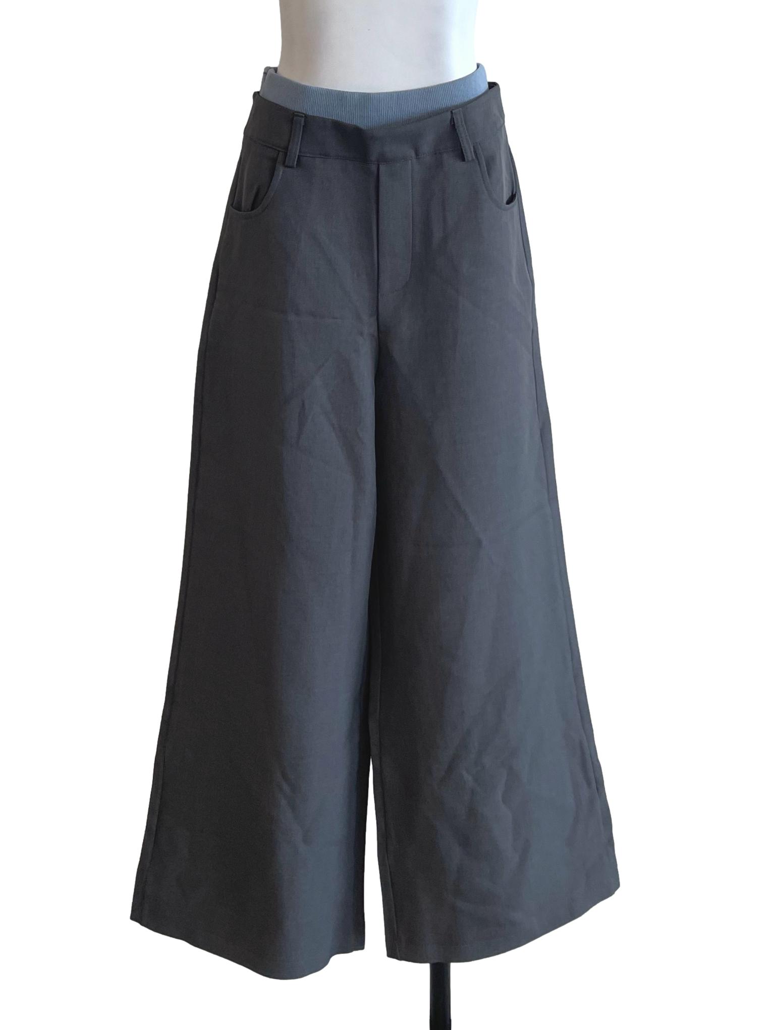Grey Wide Leg Pants
