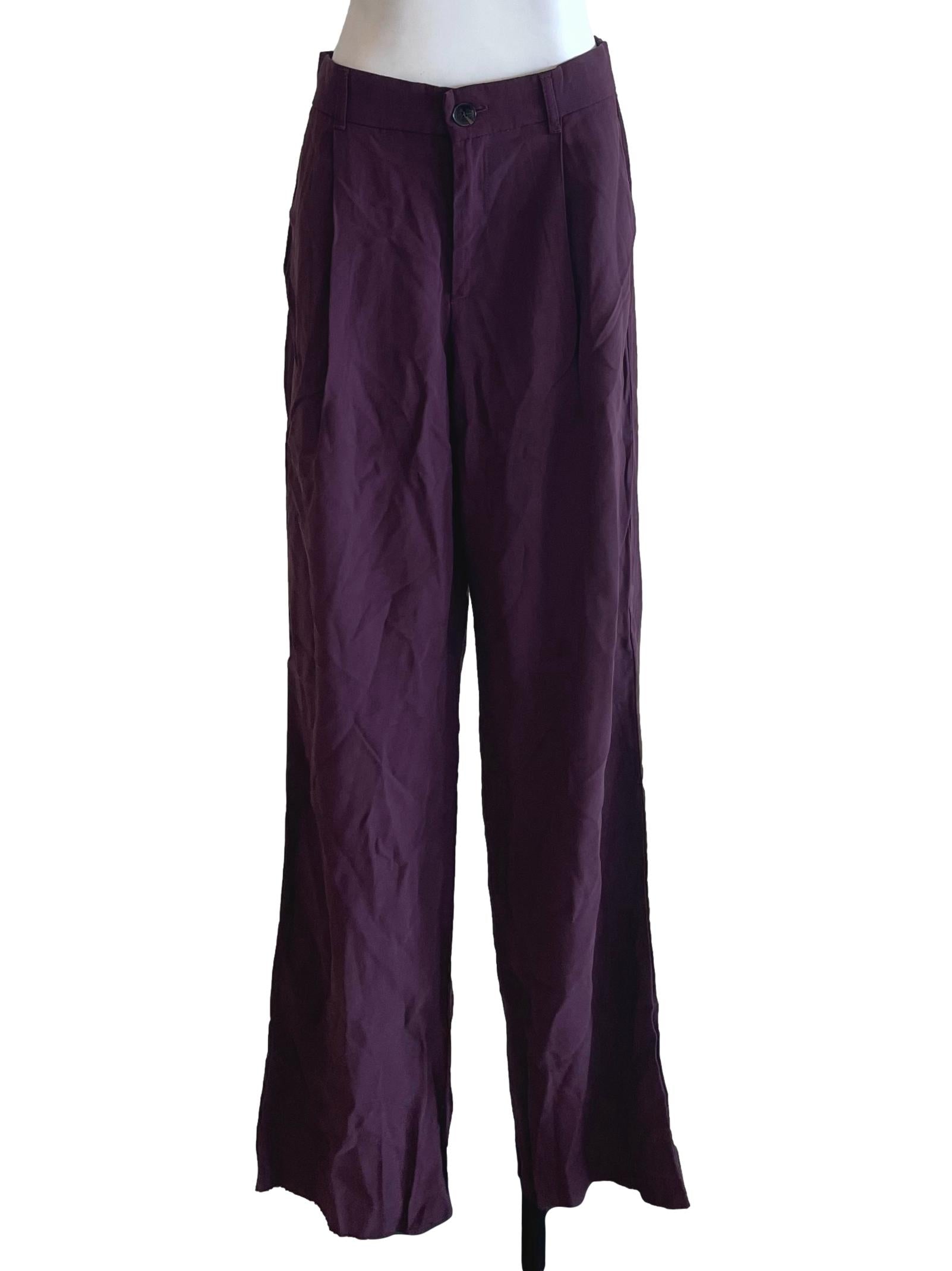 Vintage Maroon Straight Cut Pants