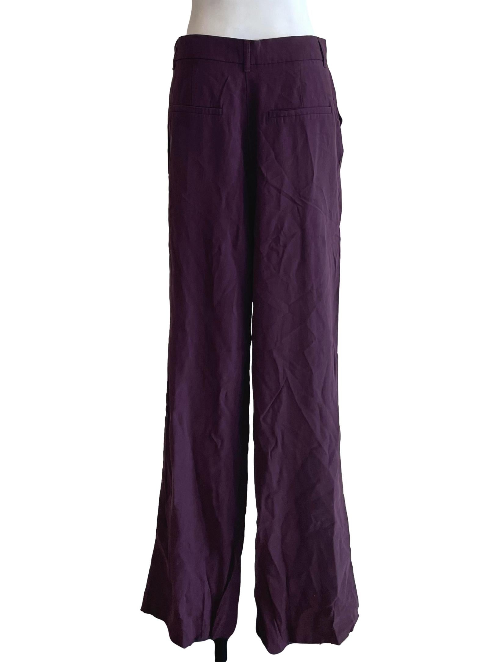 Vintage Maroon Straight Cut Pants