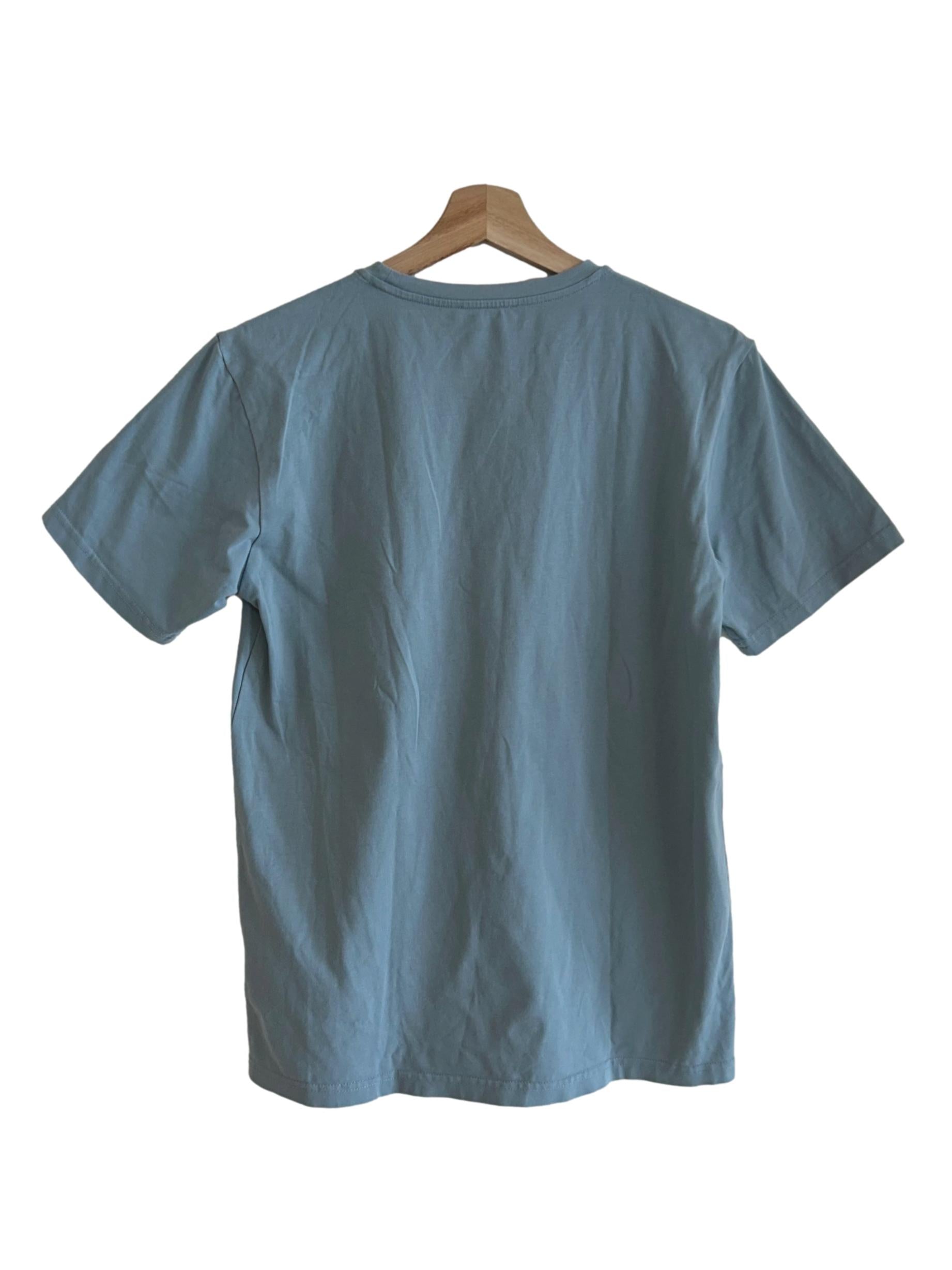 Stone Blue T-Shirt with Front Pocket OSN