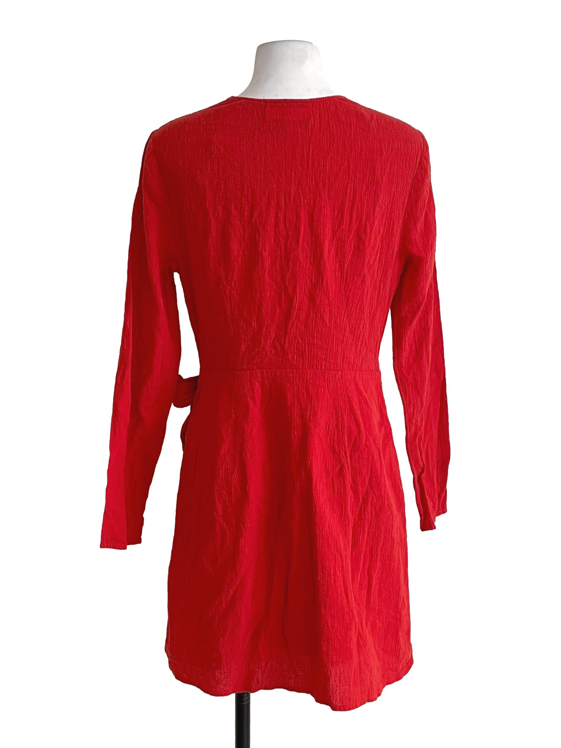 Candy Orange Wrap Dress