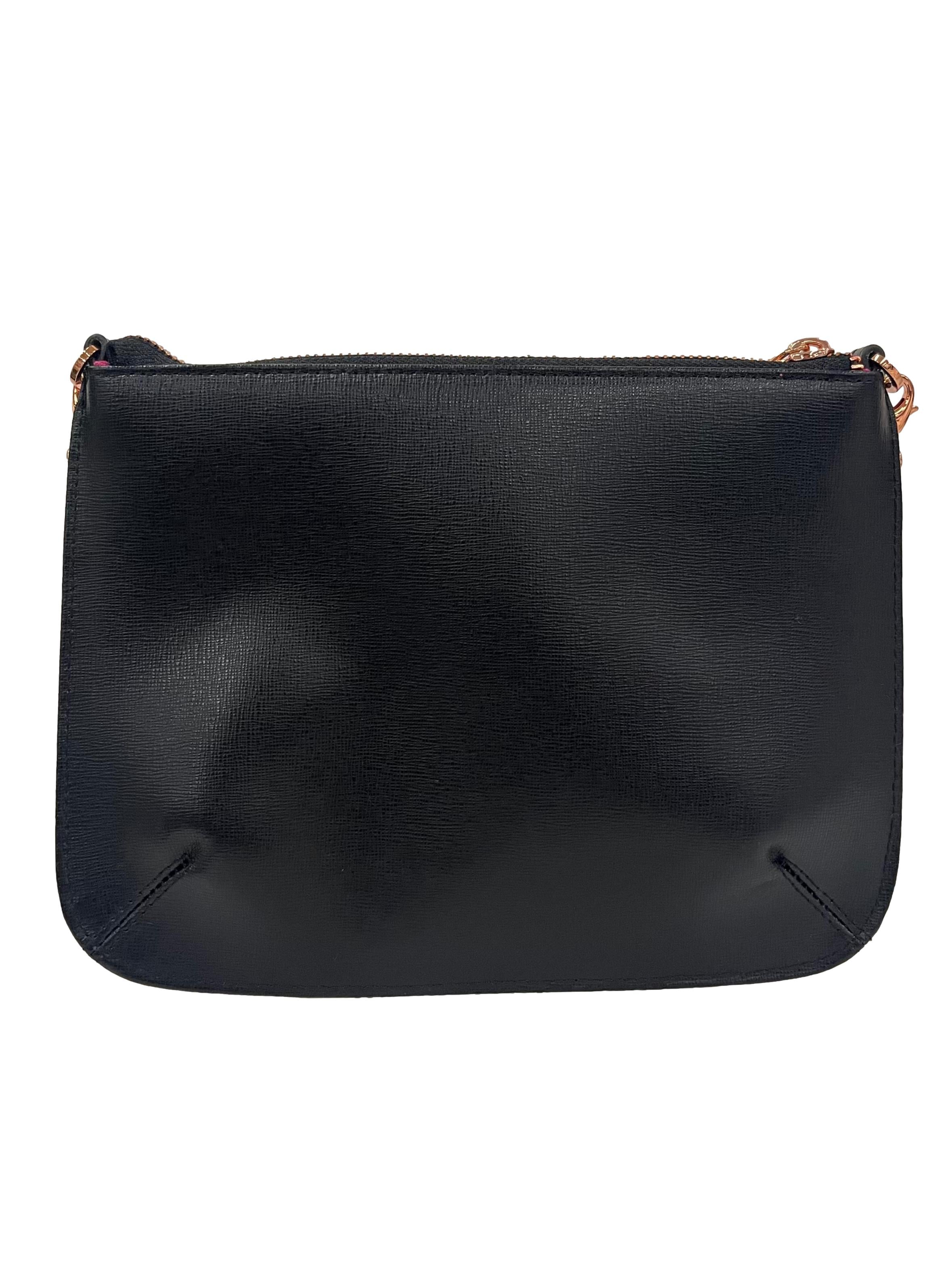 Black Leather Lilitha Chelsea Crossbody Bag CSN