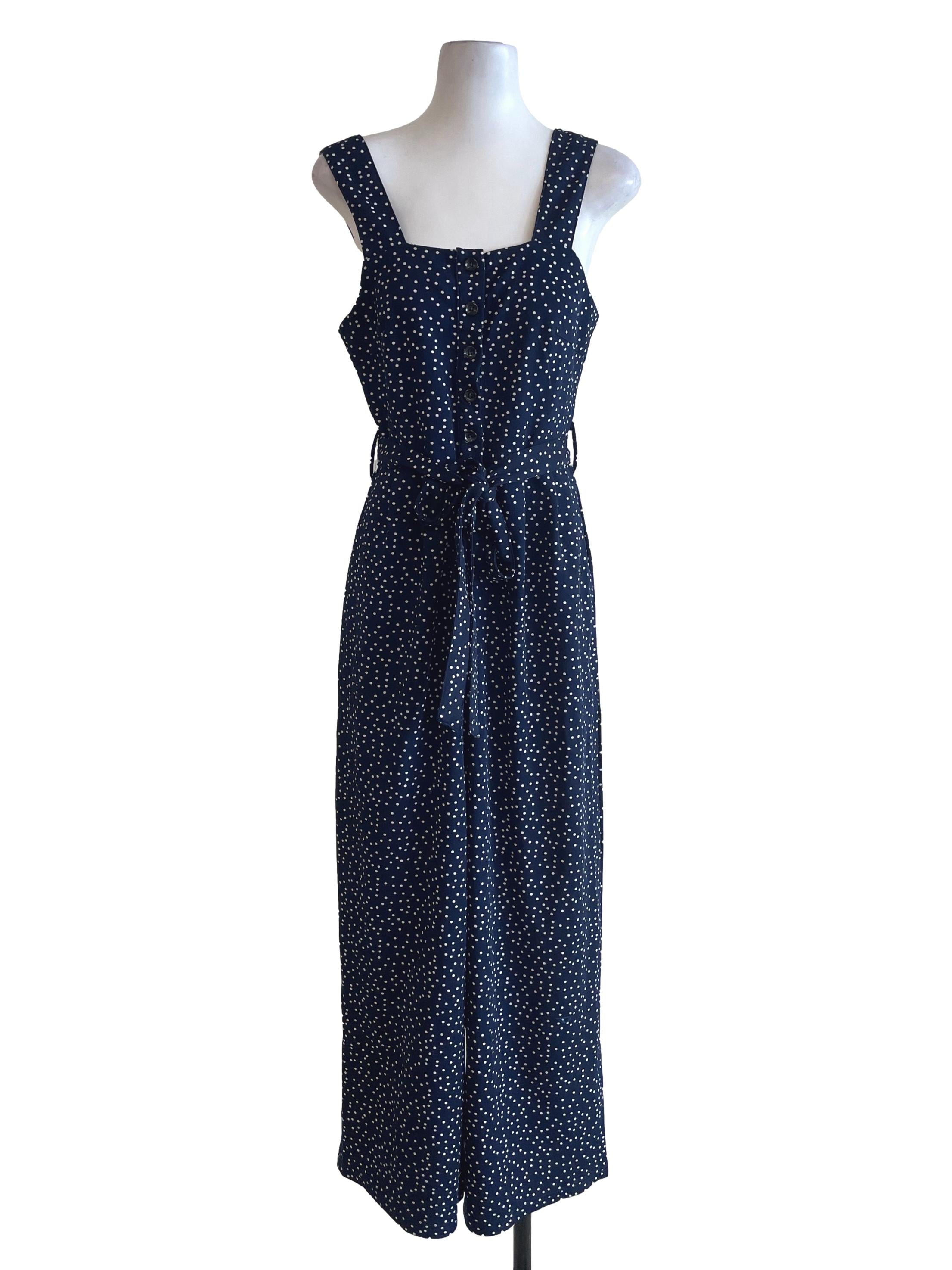 Navy Blue Polka Dots Jumpsuits
