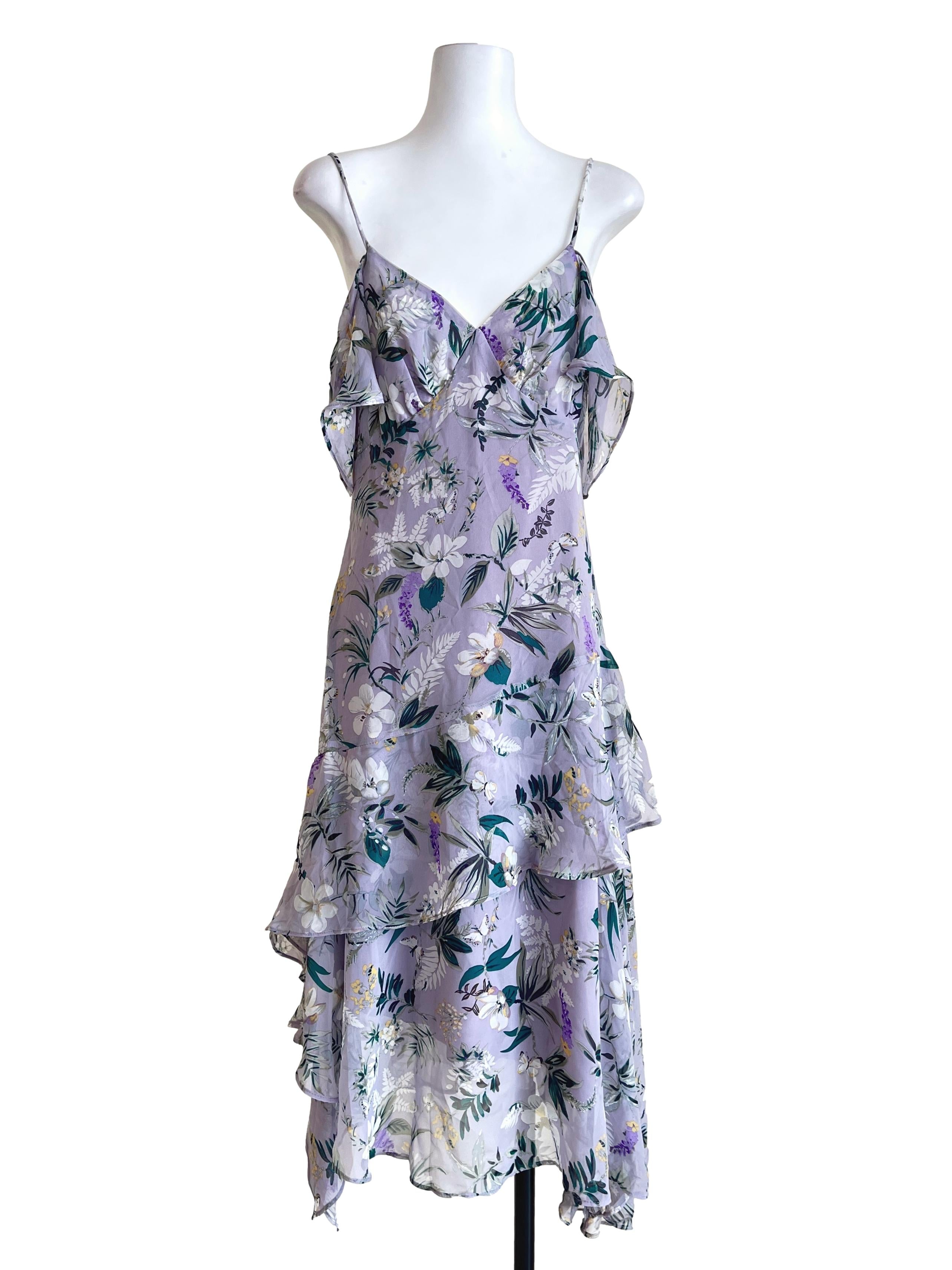 Lavender Purple Spaghetti Strap Slip Dress TEM
