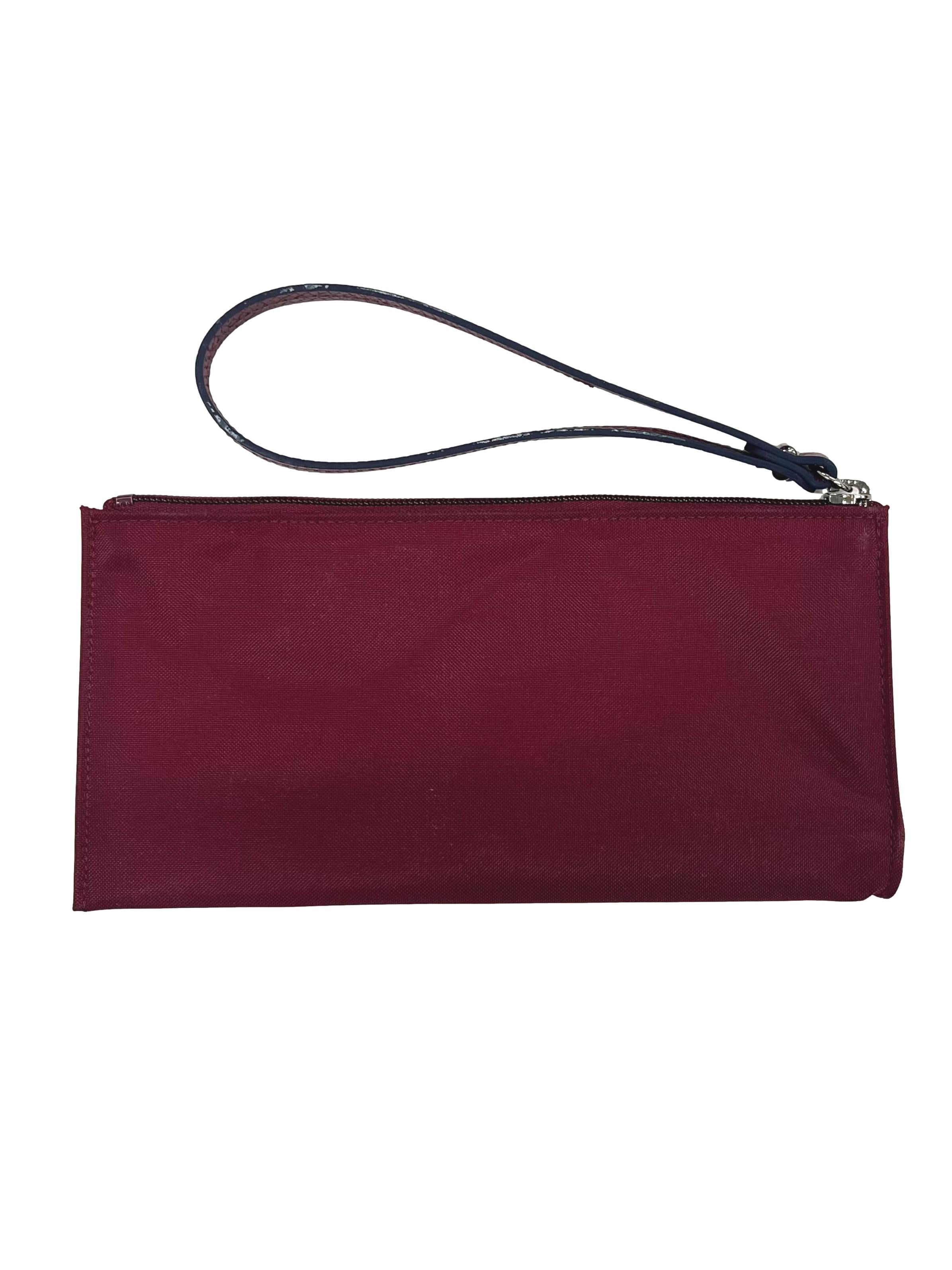 Maroon Nylon Le Pliage Club Coin Pouch CSN