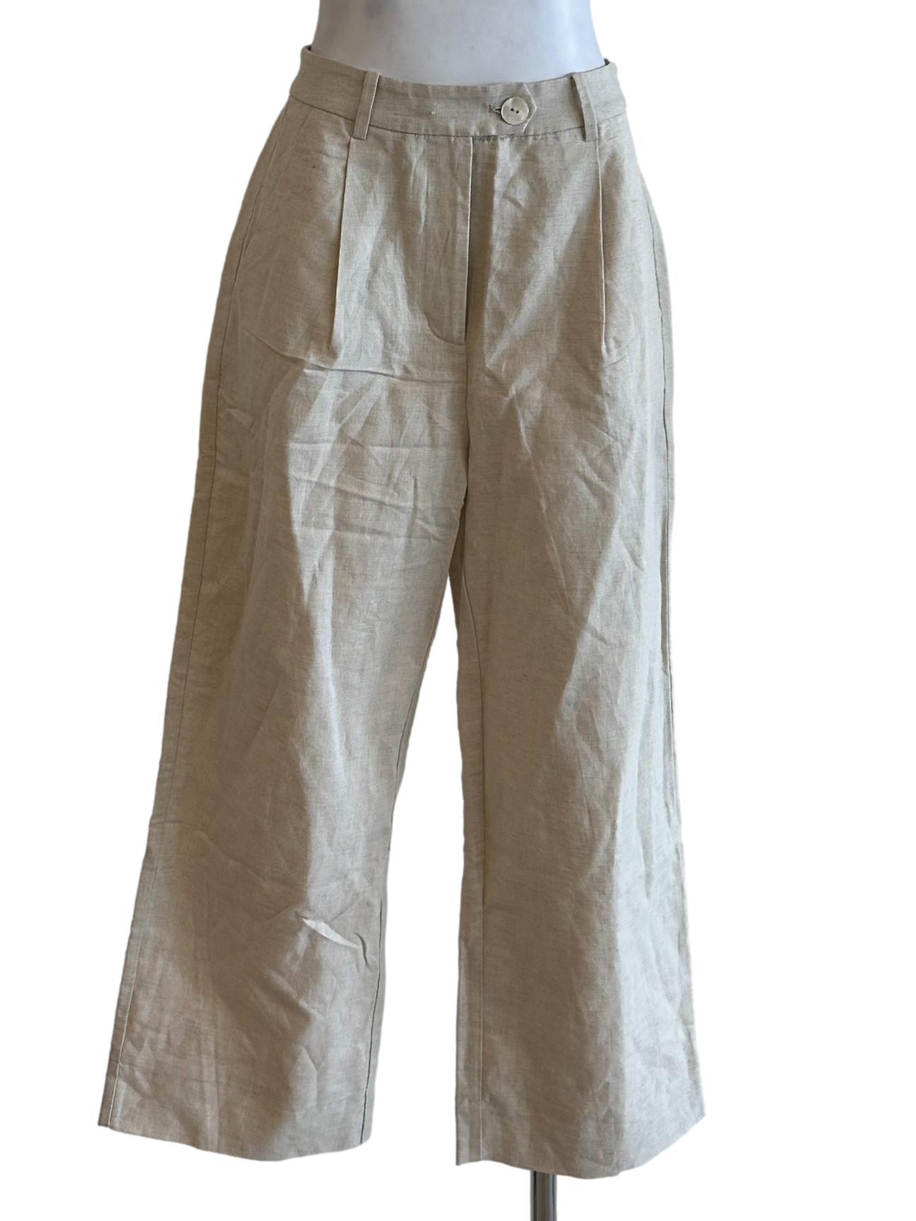 Beige High-Waisted Culottes OSN