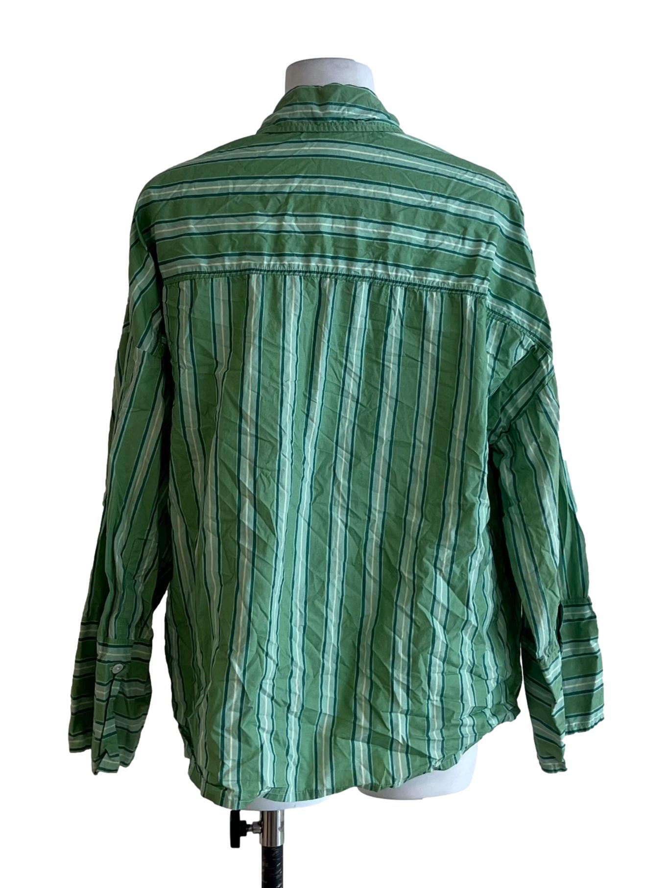 Olive Green Wing Collar Blouse