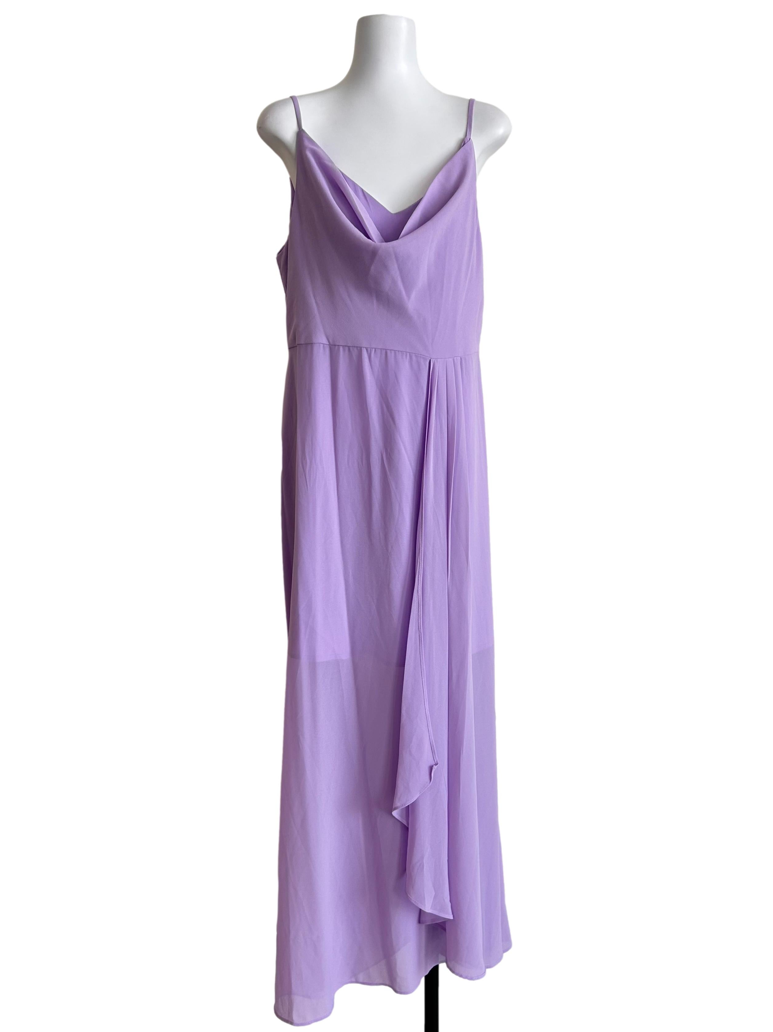 Lavender Cowl Neckline Dress