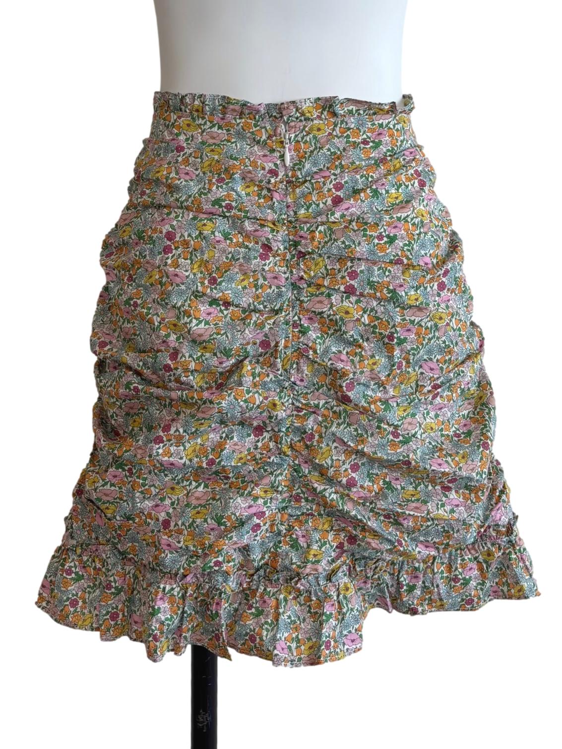 Pistachio Green Mini Floral Skirt