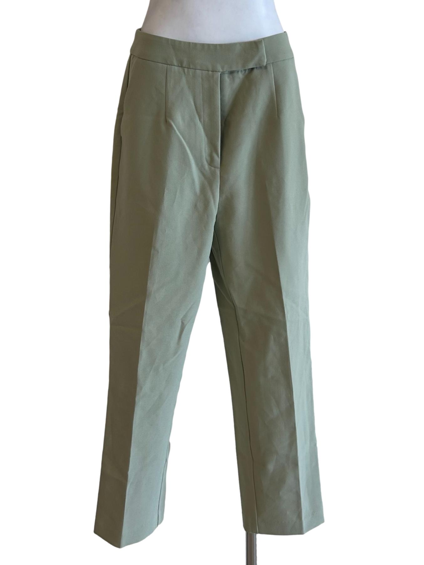 Light Green High-Waisted Work Pants OSN