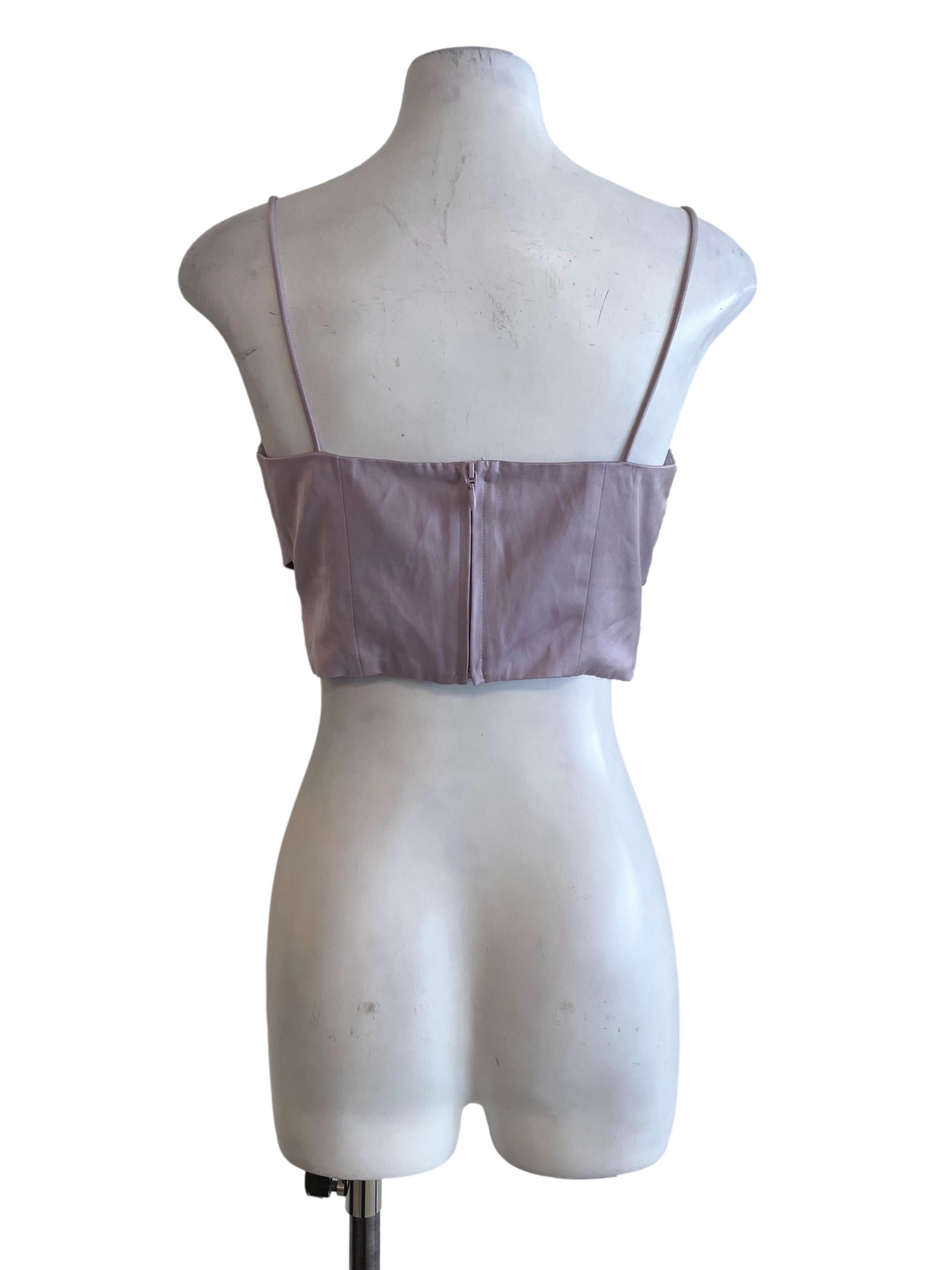 Shiny Purple Crop Top