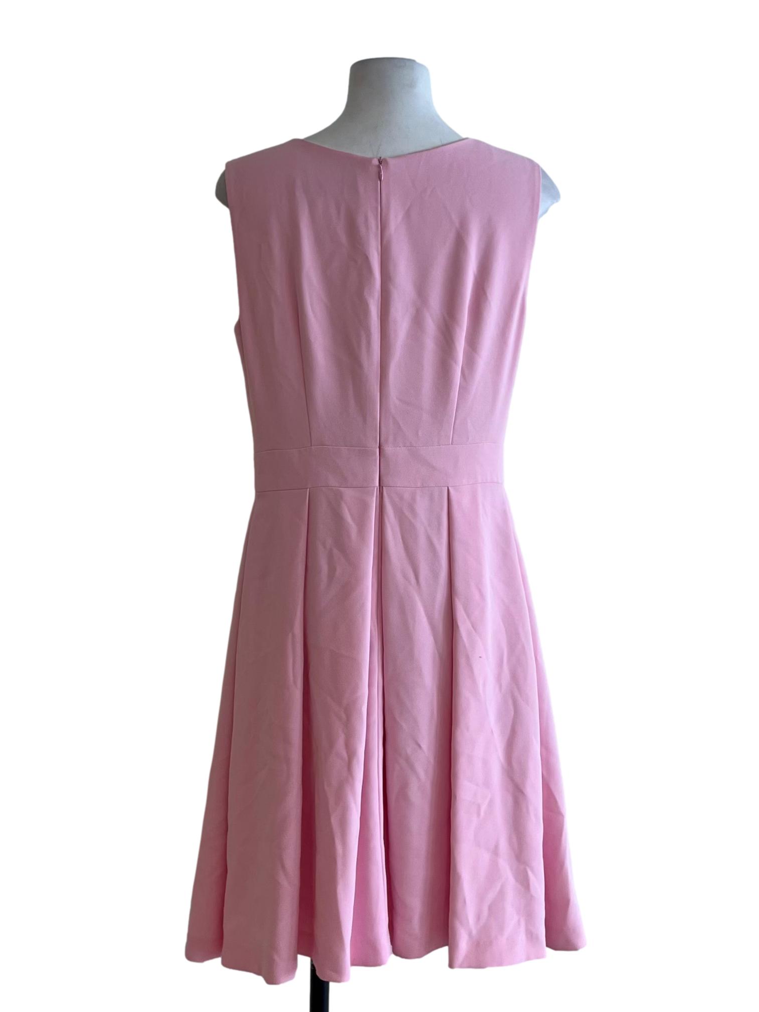 Blush Pink V-Neckline A-Line Dress