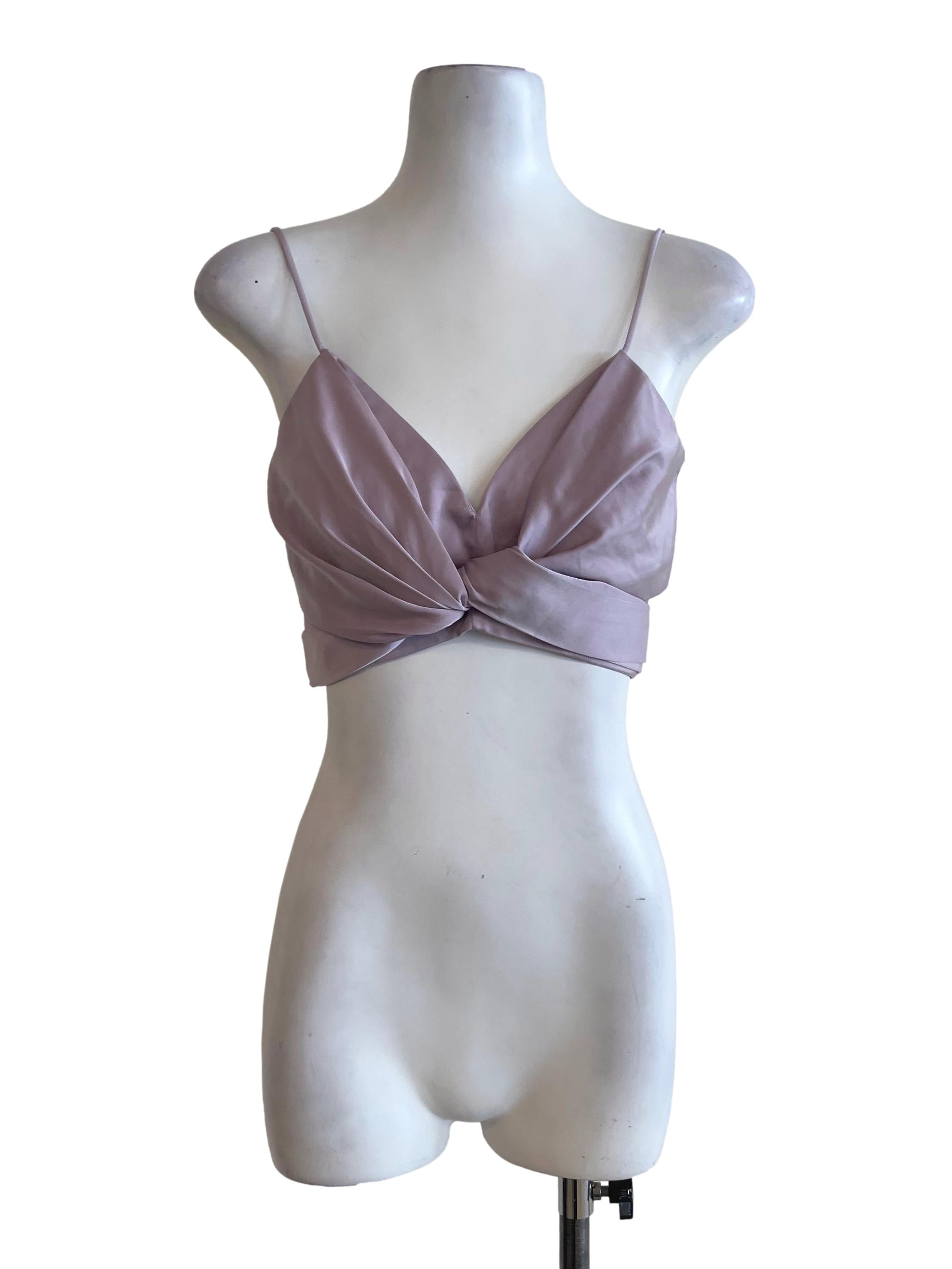 Shiny Purple Crop Top