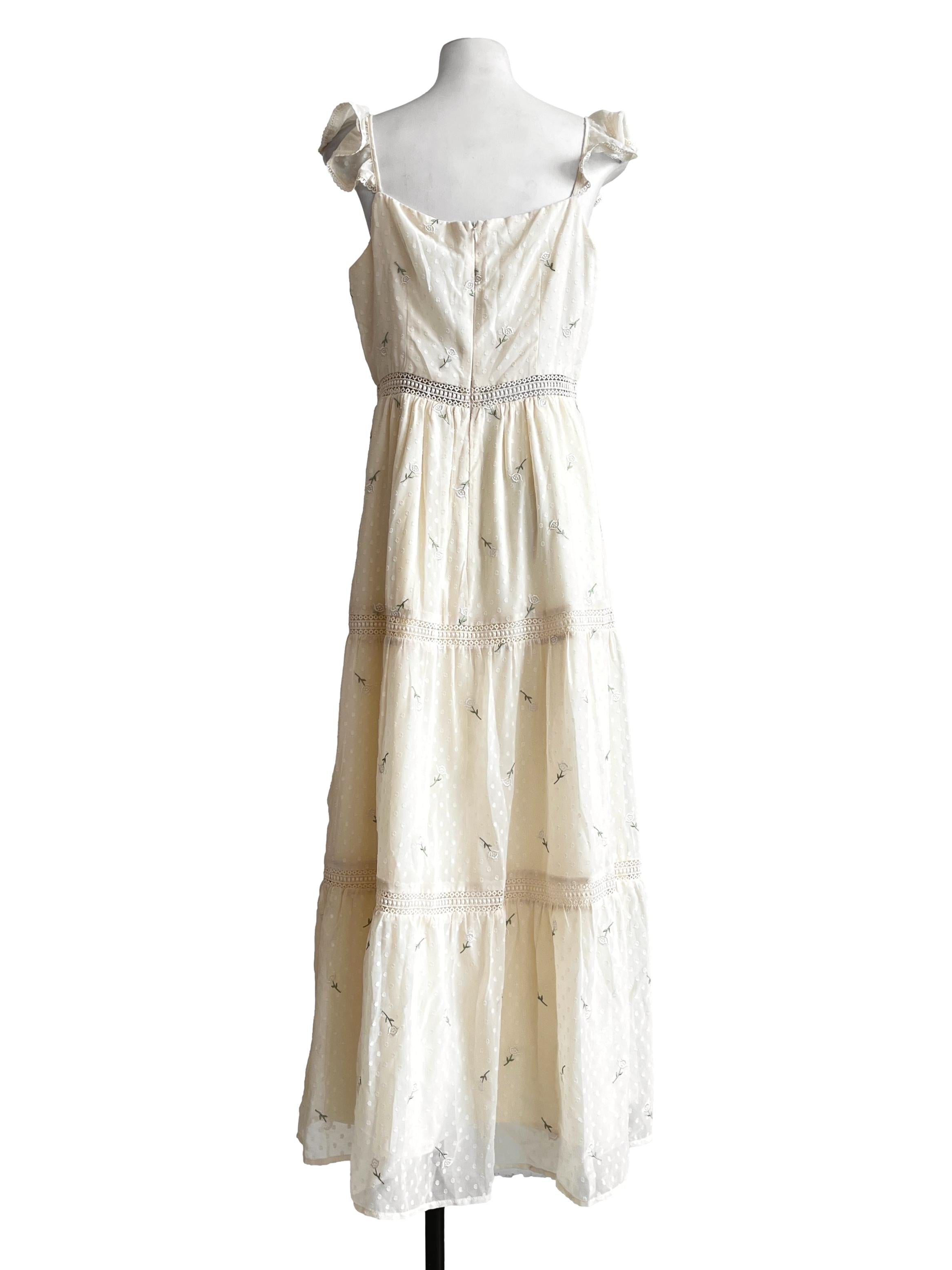 Ivory White Sleeveless A-Line Dress