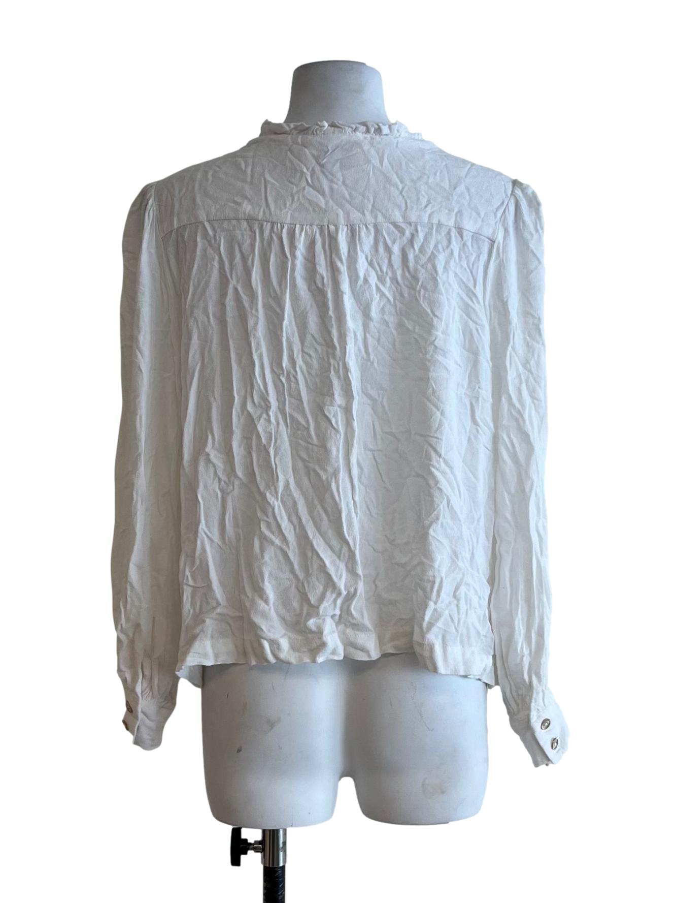 White V-Neckline Blouse
