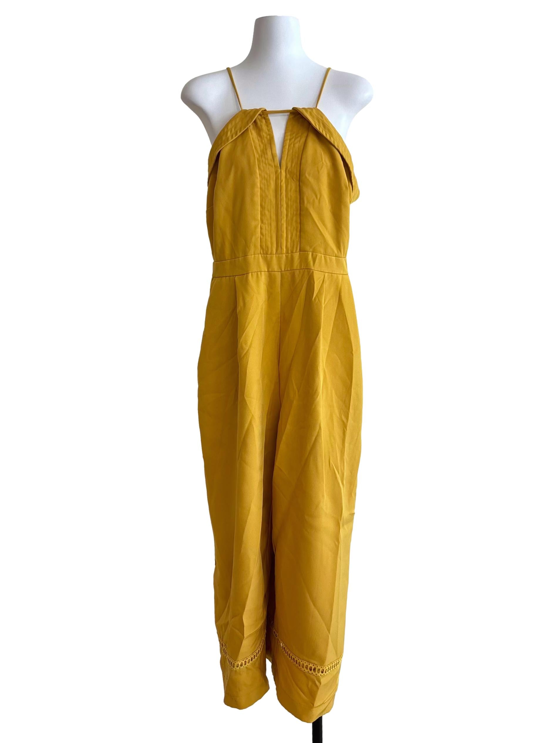 Honey Yellow Halter Jumpsuit