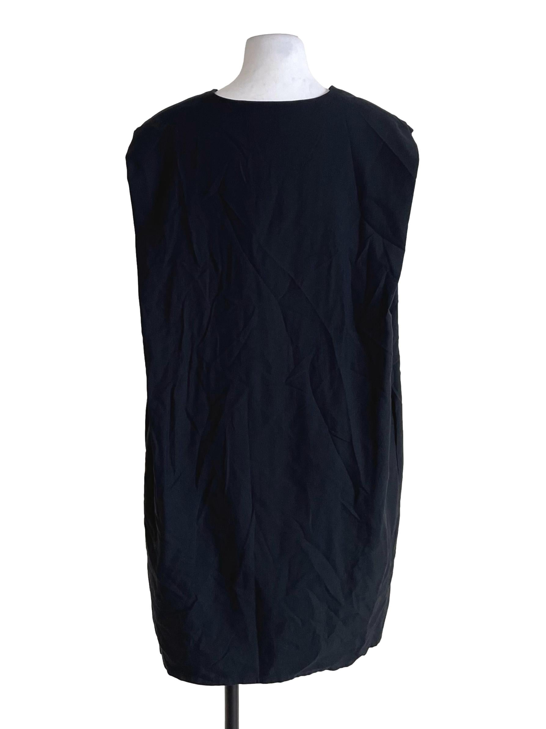 Charcoal Black V Neck Baggy Dress