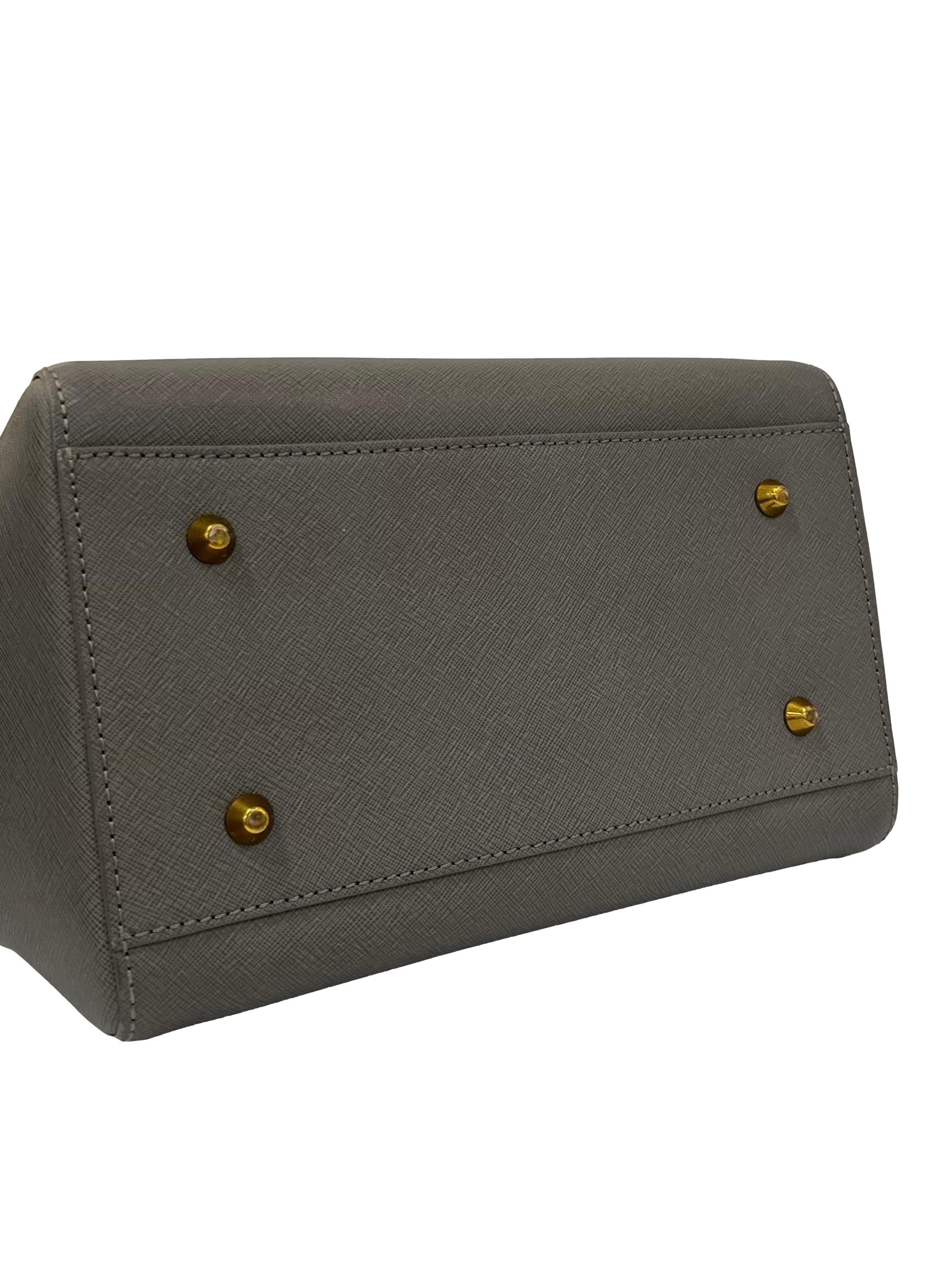 Grey Unni Large Top Handle Bag