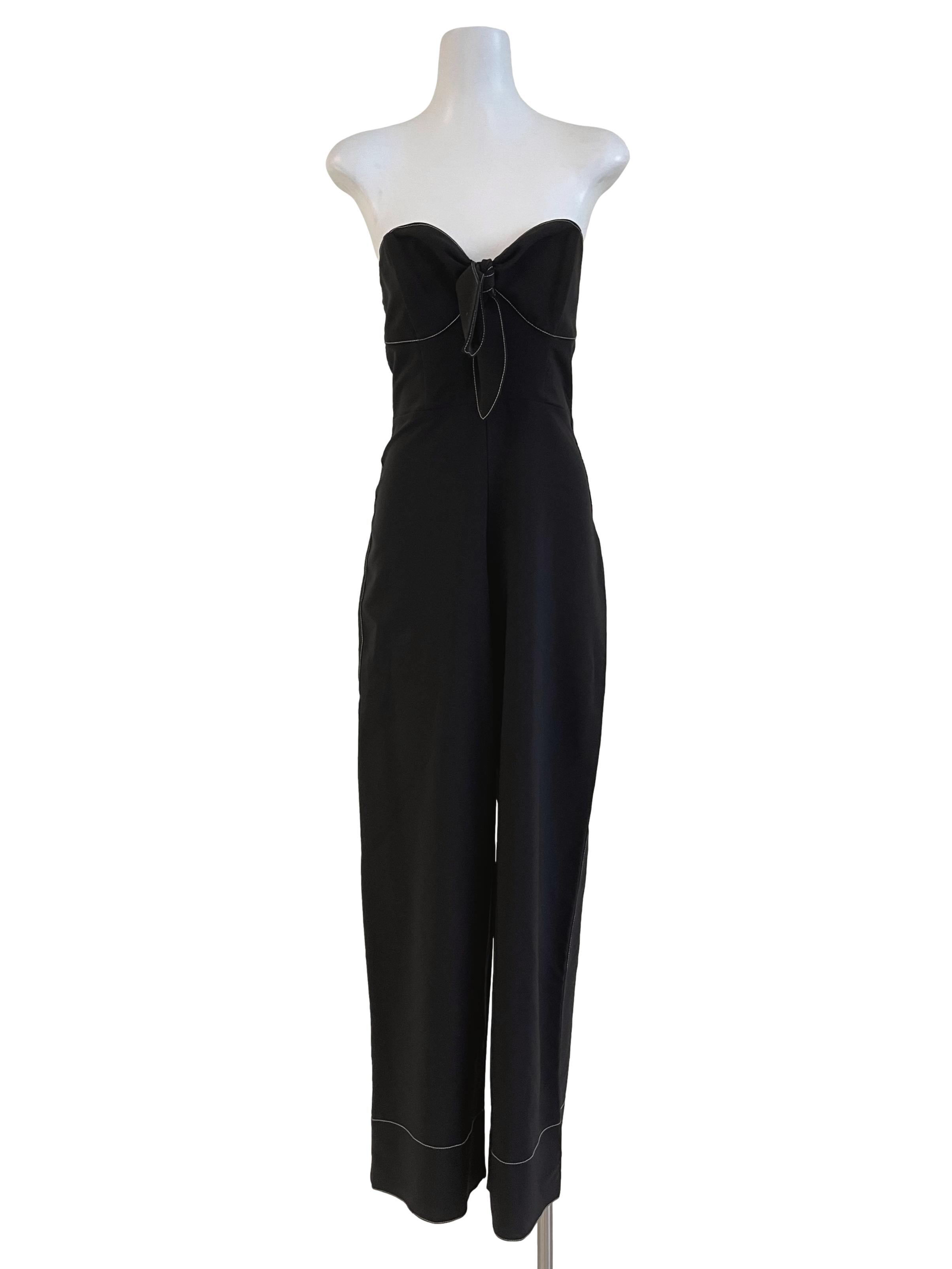 Black Strapless Jumpsuit
