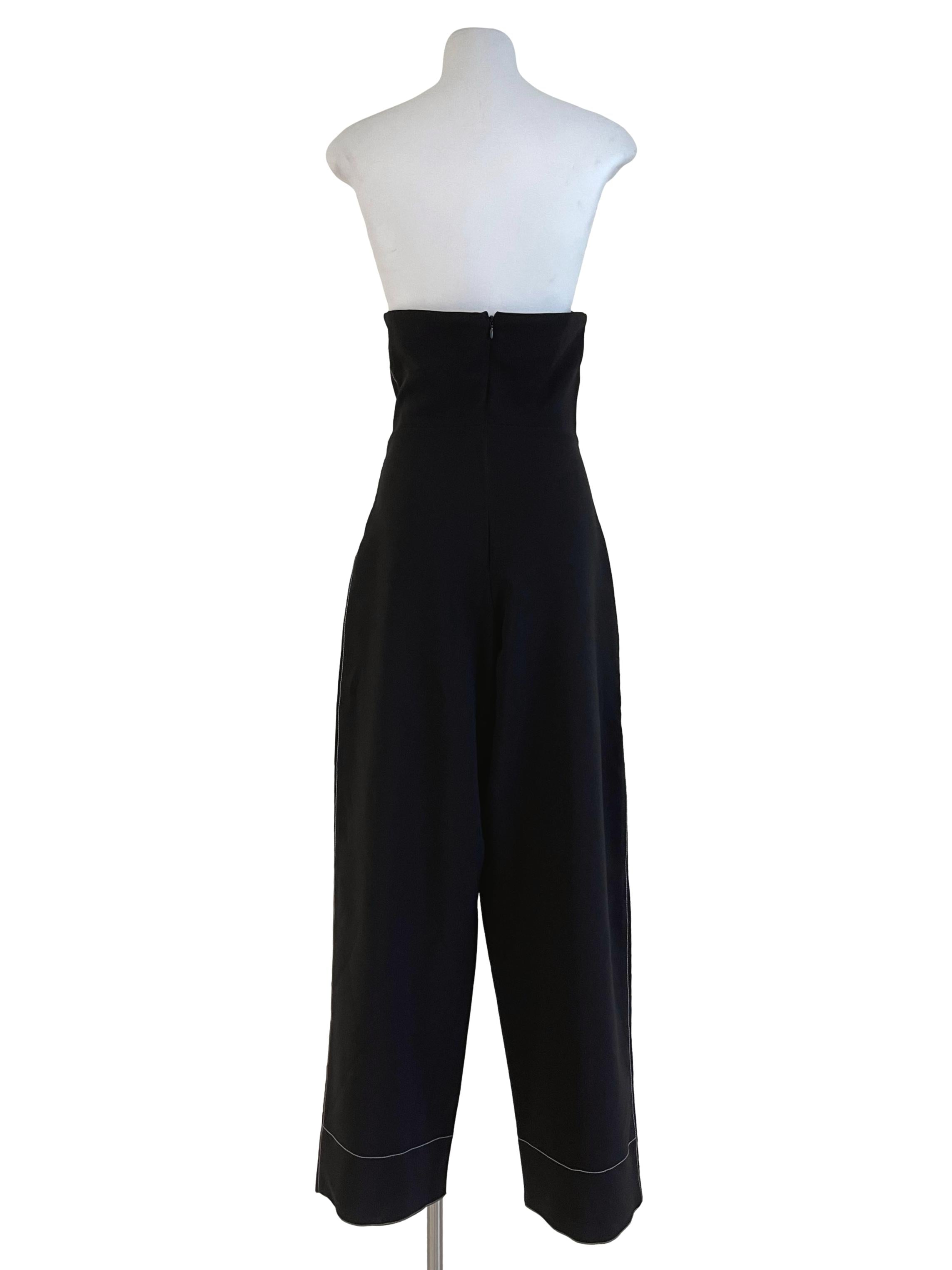 Black Strapless Jumpsuit