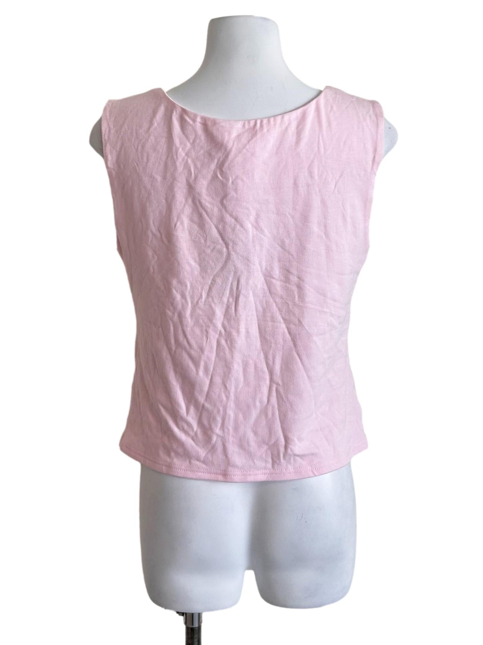 Baby Pink Sleeveless Tank Top