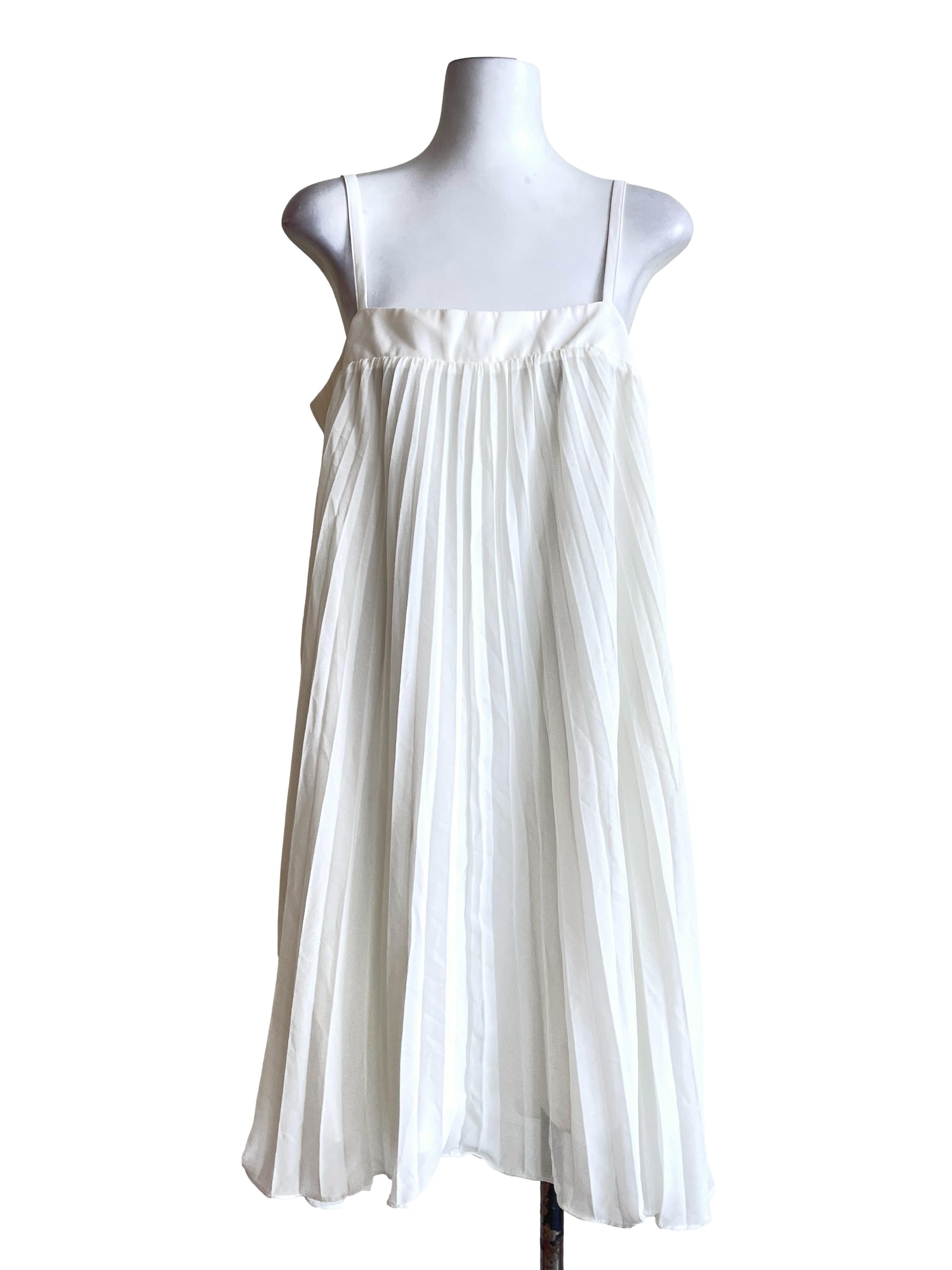 Pearl White Square Jumper Dress