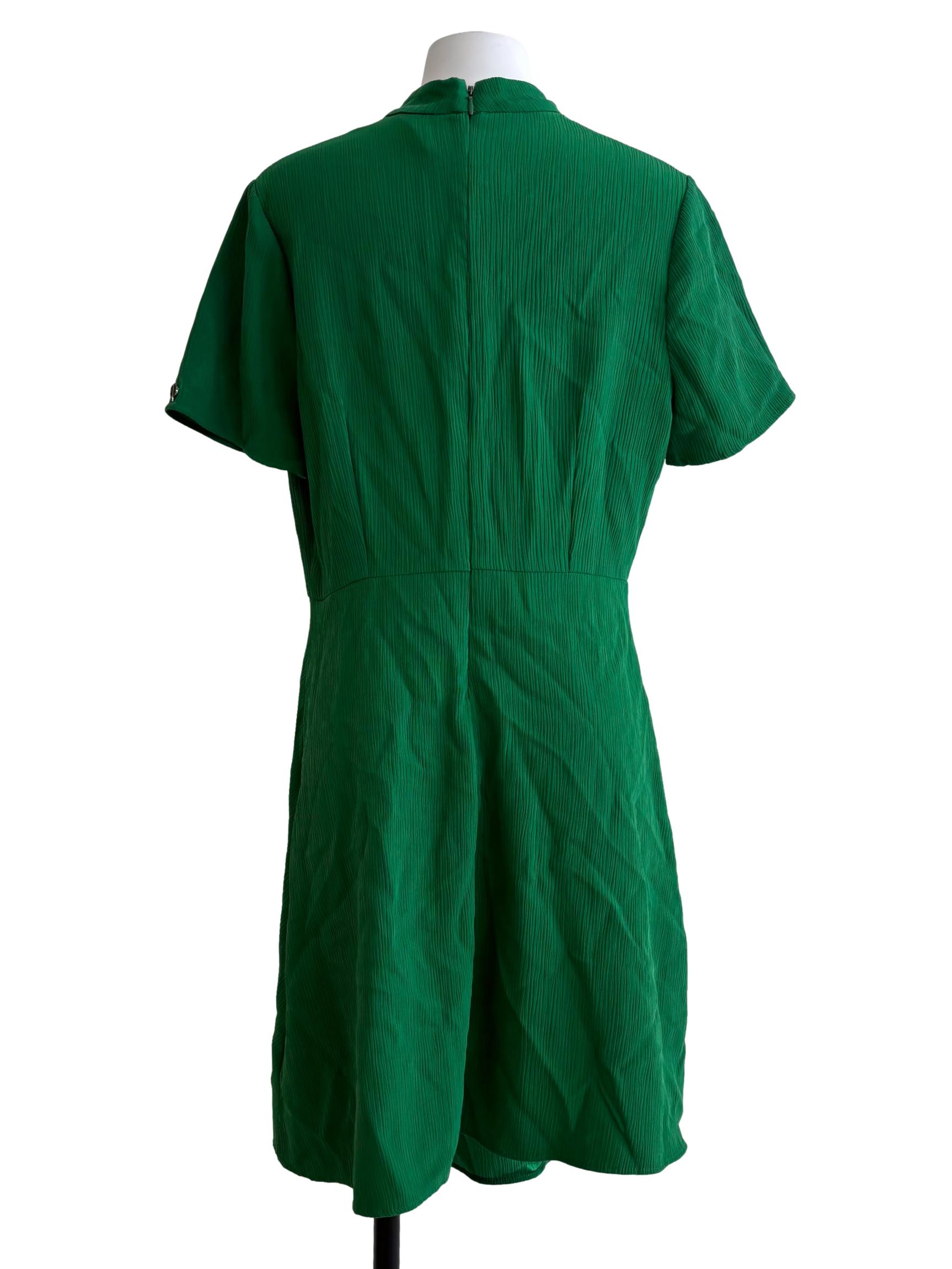 Shamrock Green Short Sleeve A-Line Dress