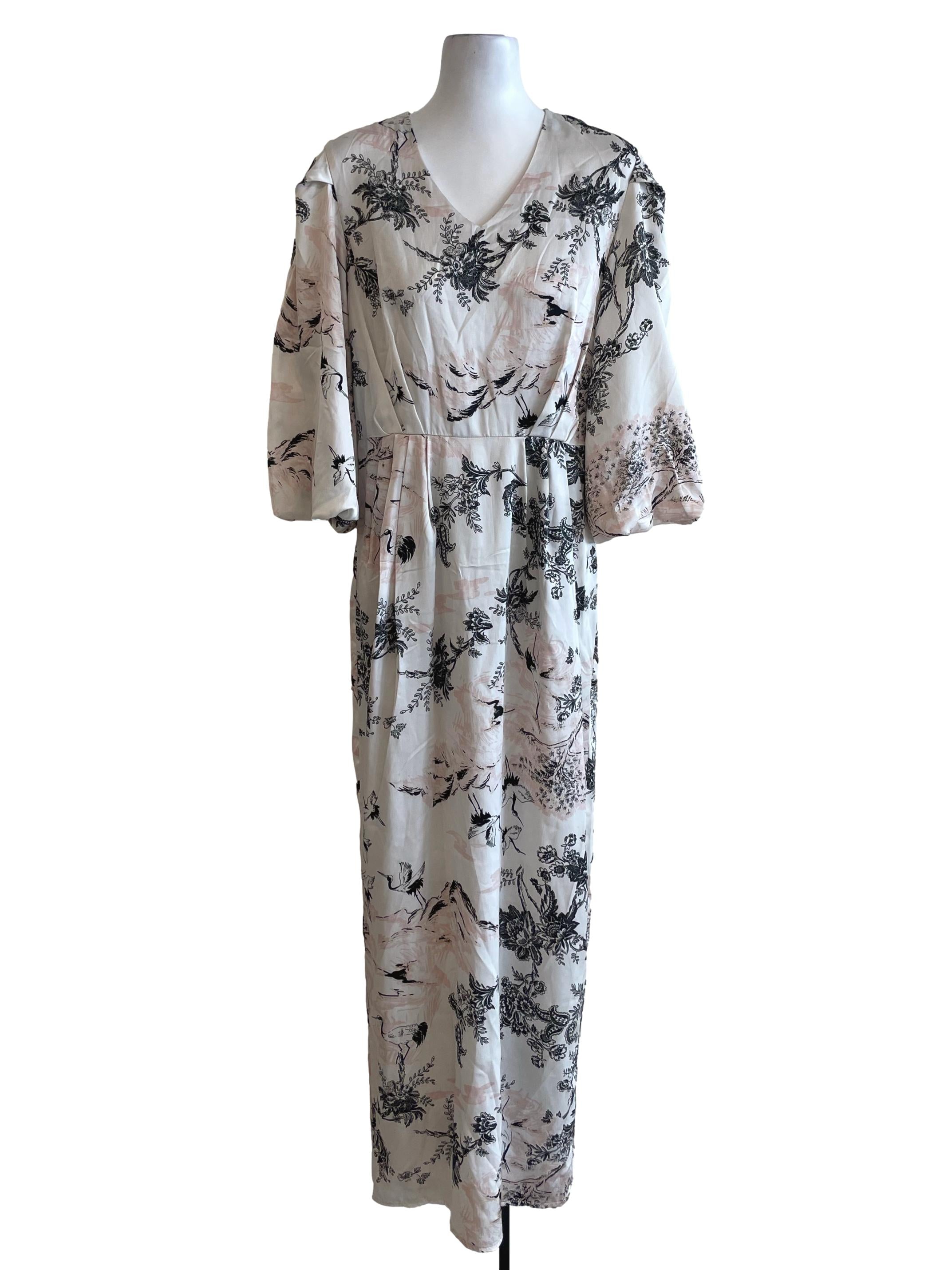 Ivory Floral Dress