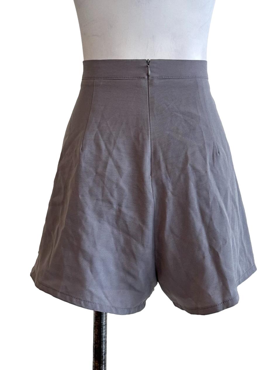 Fossil Grey Plain Skorts