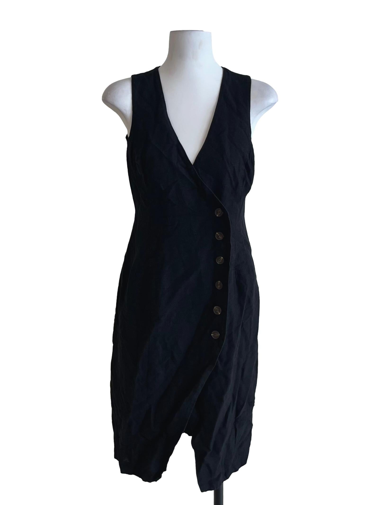 Black V-Neckline Sheath Dress