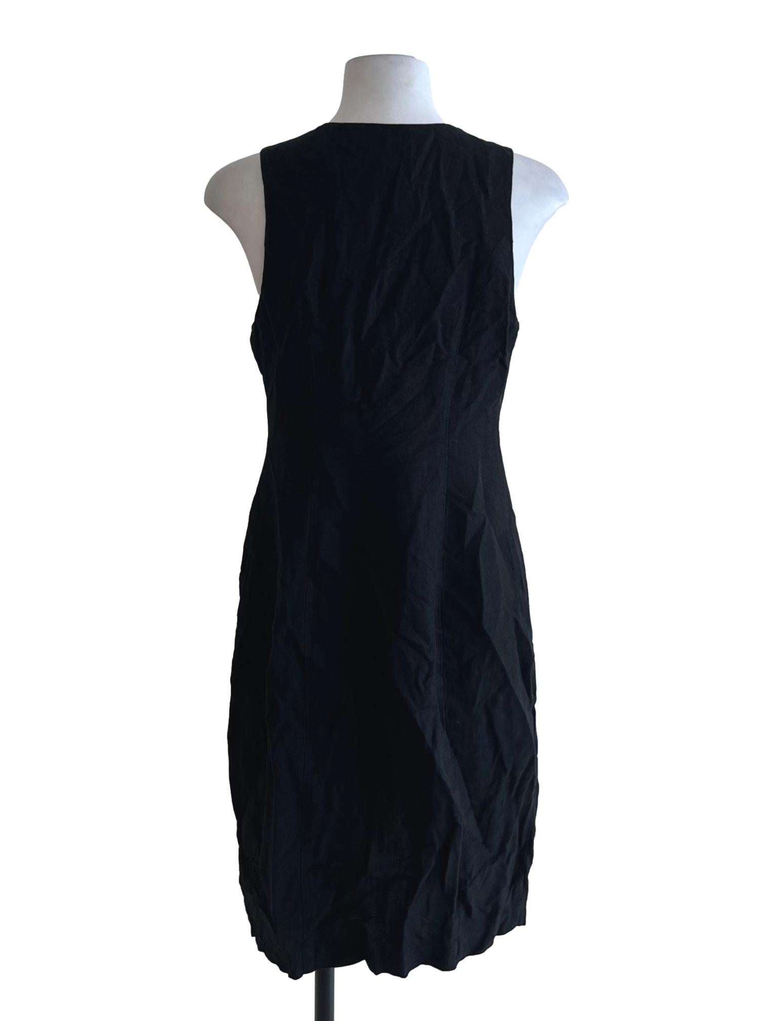Black V-Neckline Sheath Dress