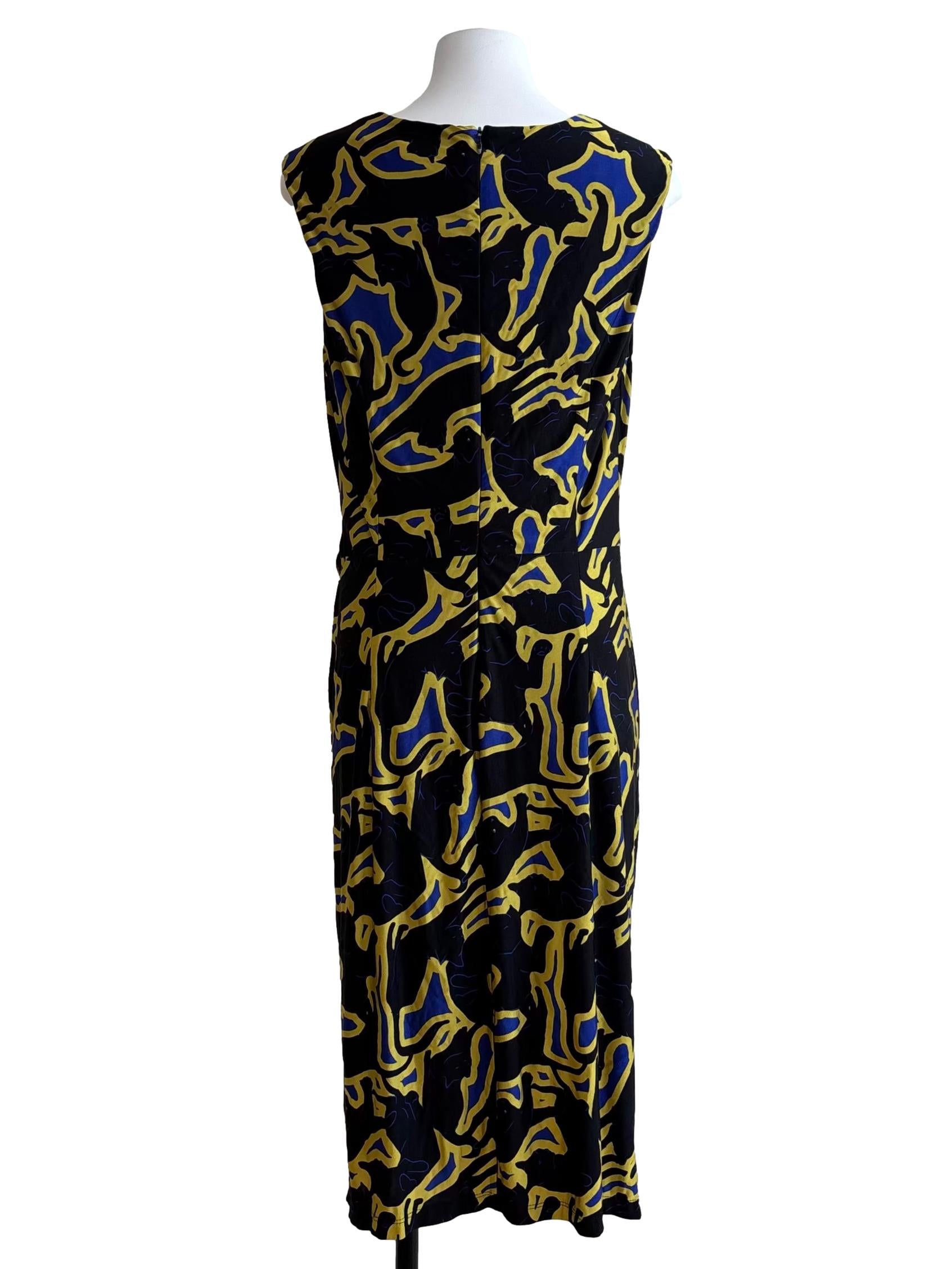 Black And Gold Yellow Pencil Dress