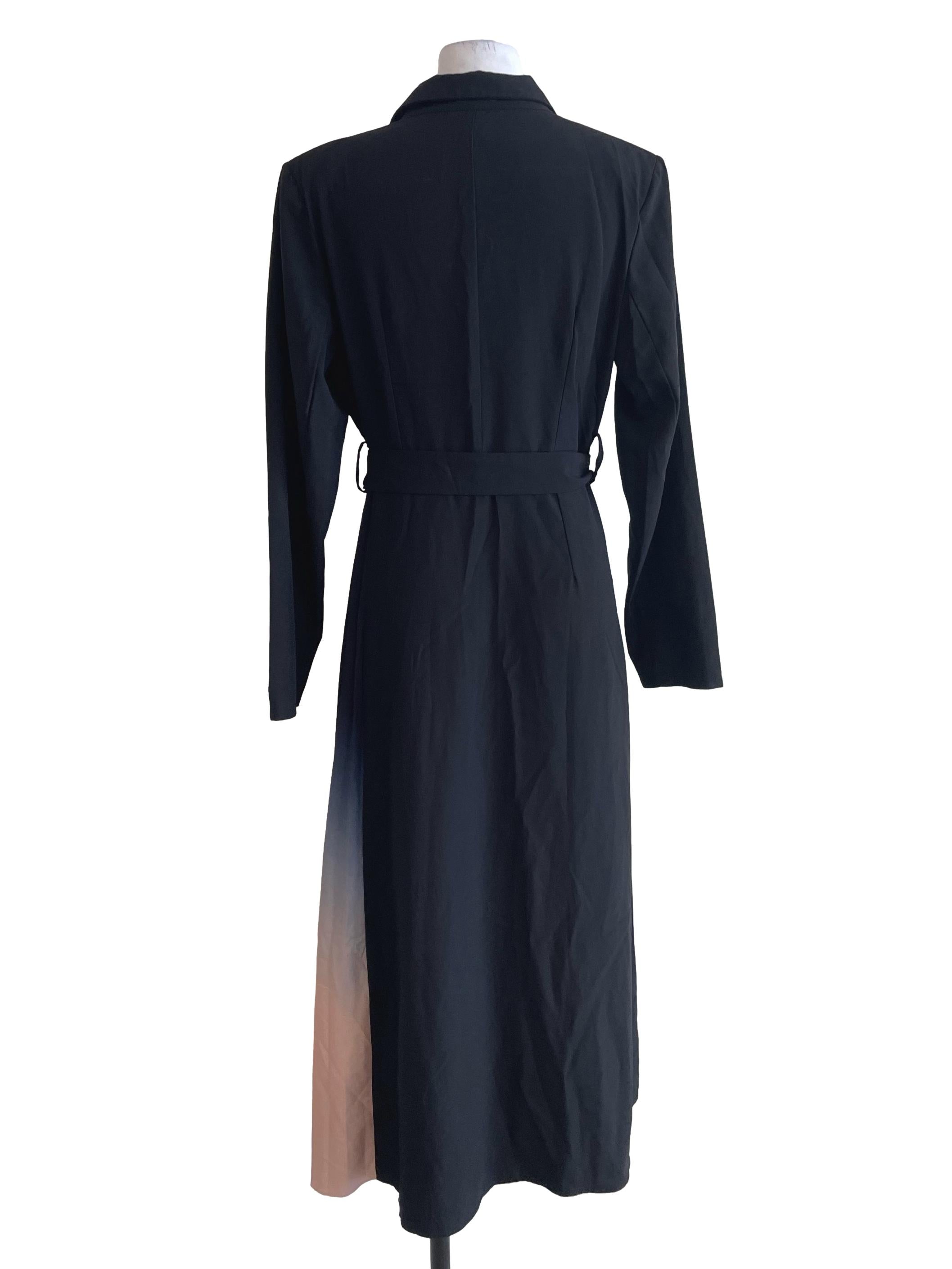 Black Gradient Long Sleeves Dress