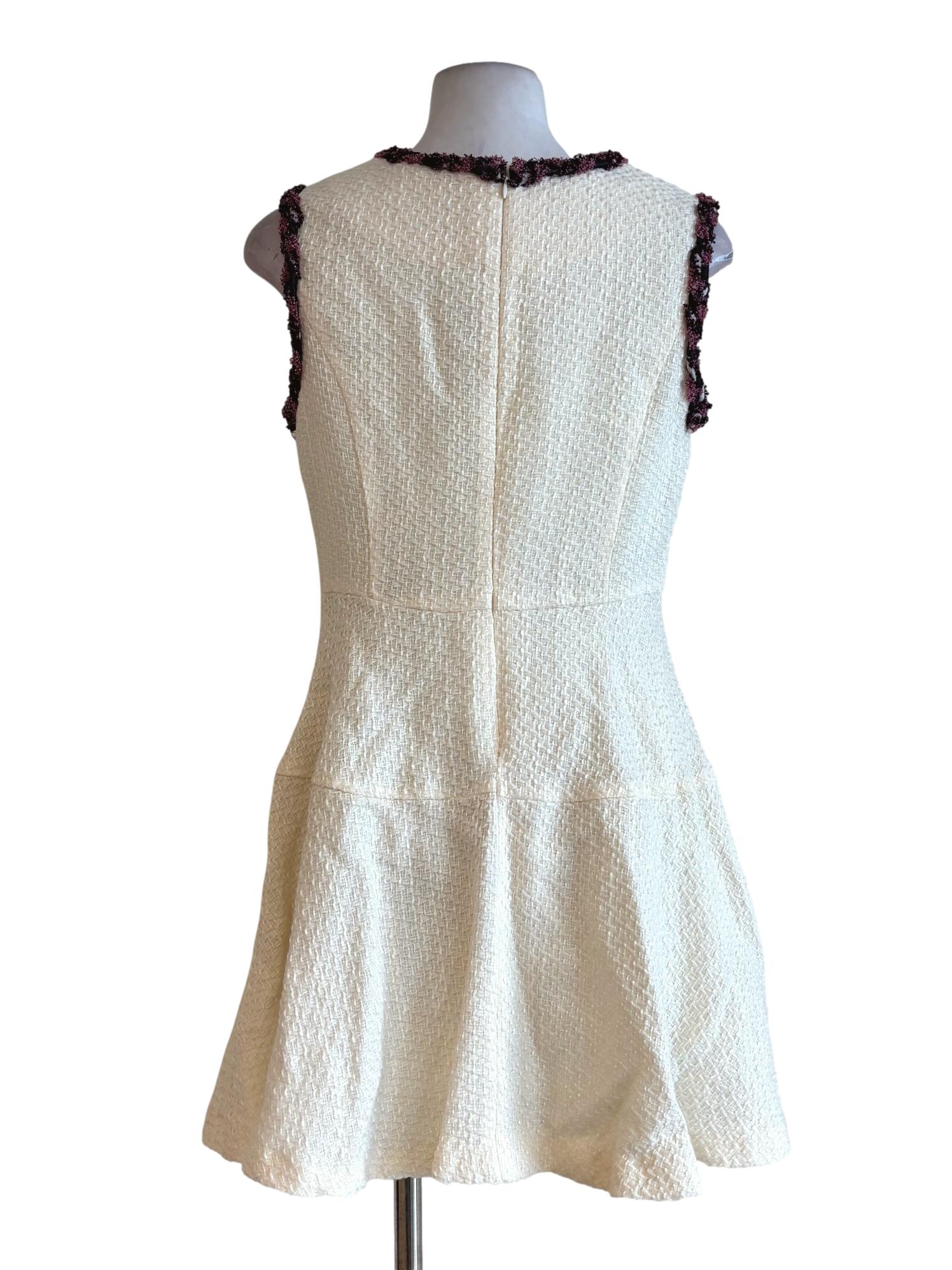 Textured Beige A Line Dress