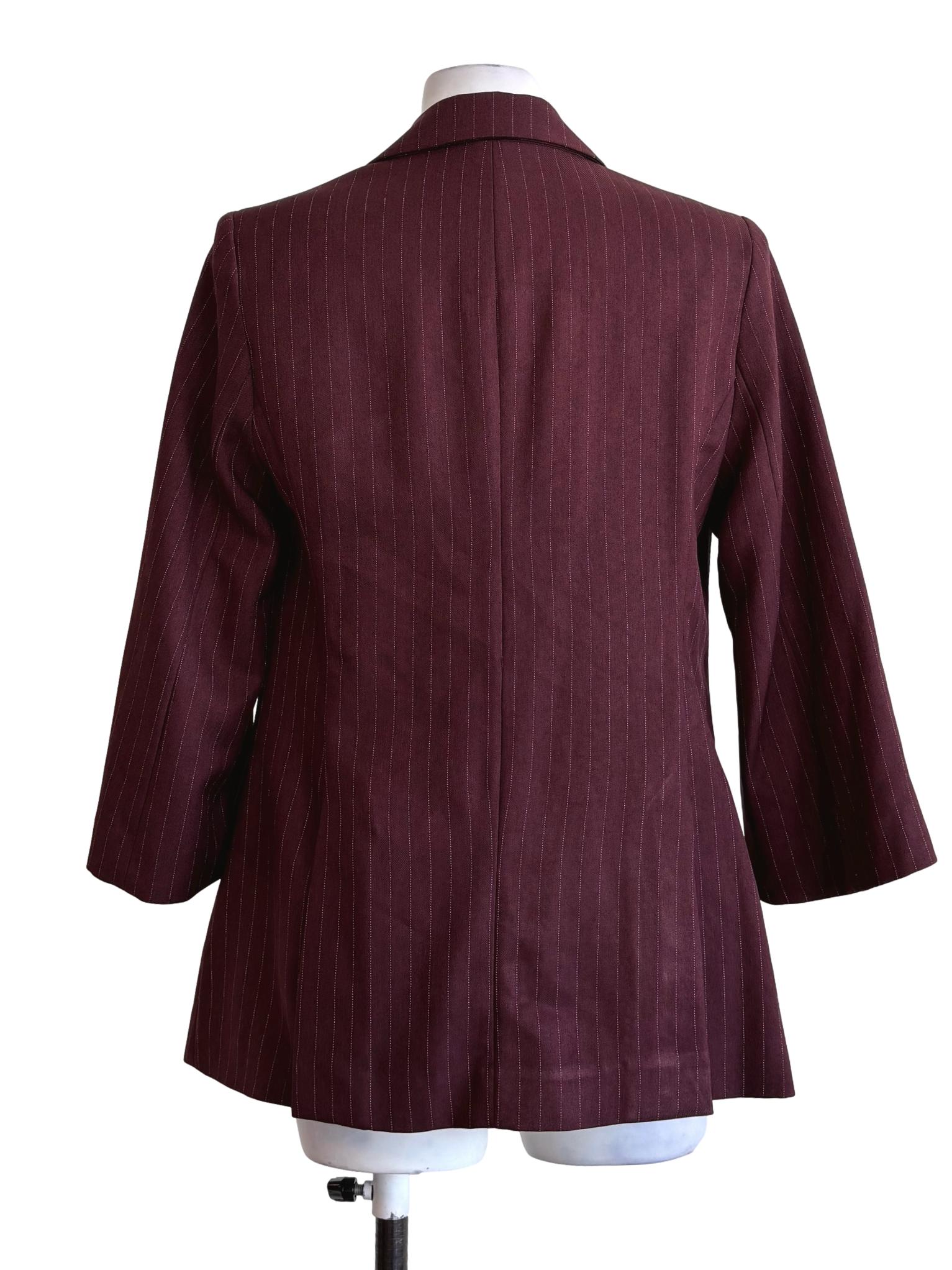 Mahogany Red Double Button Blazer