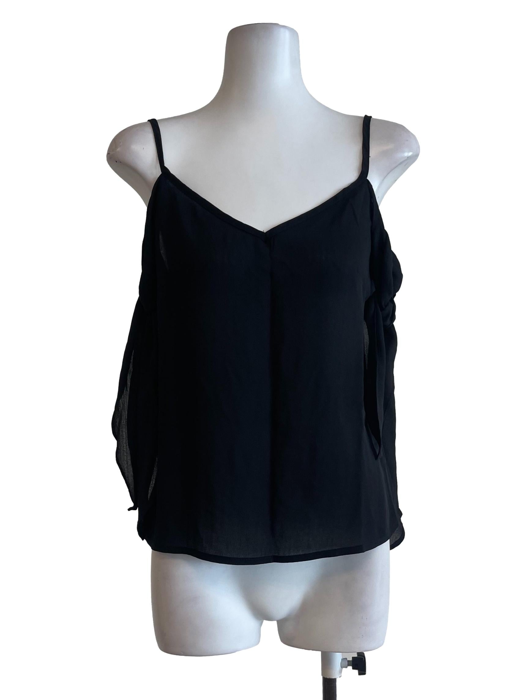 Black Sheer Top