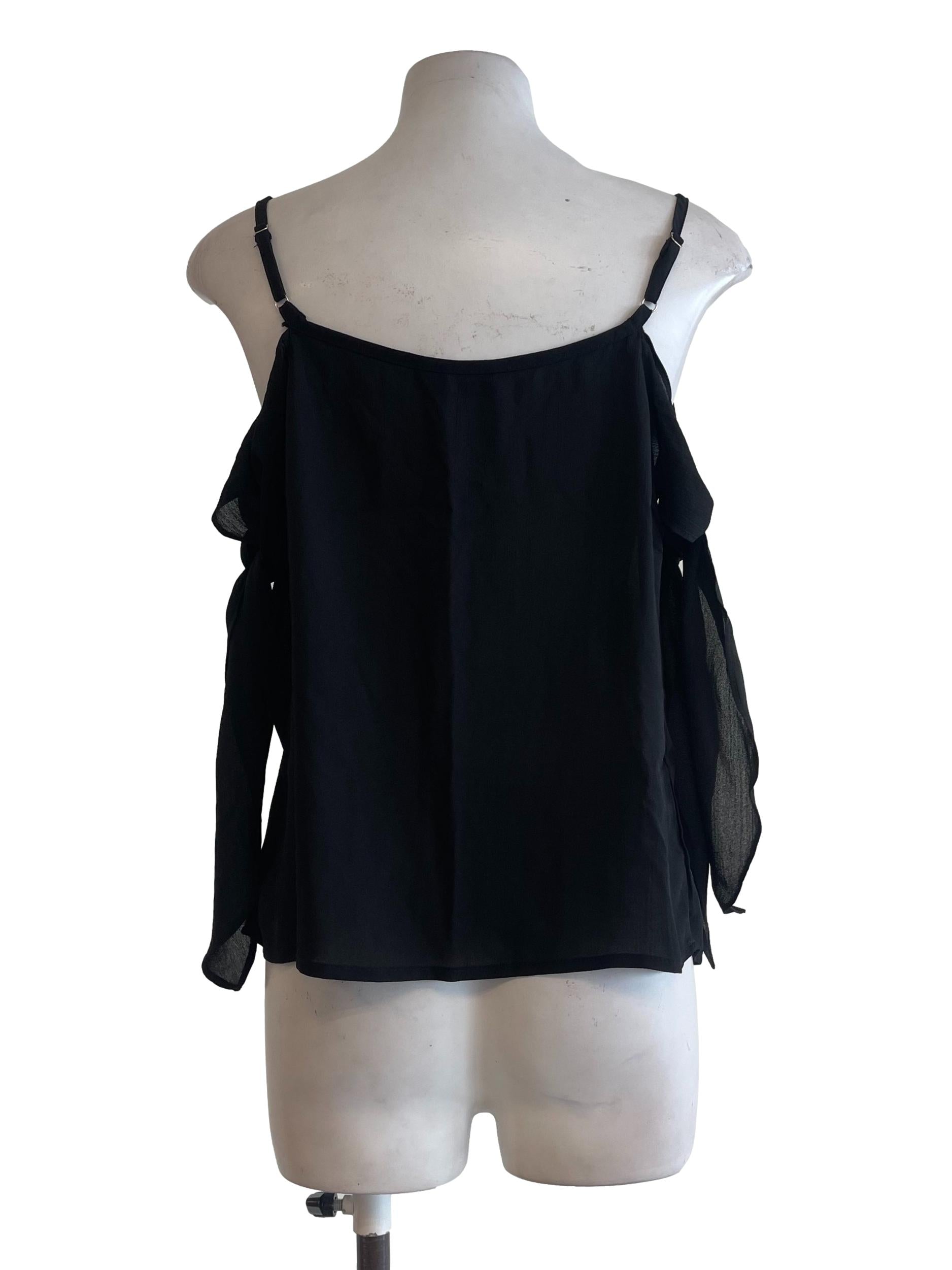Black Sheer Top