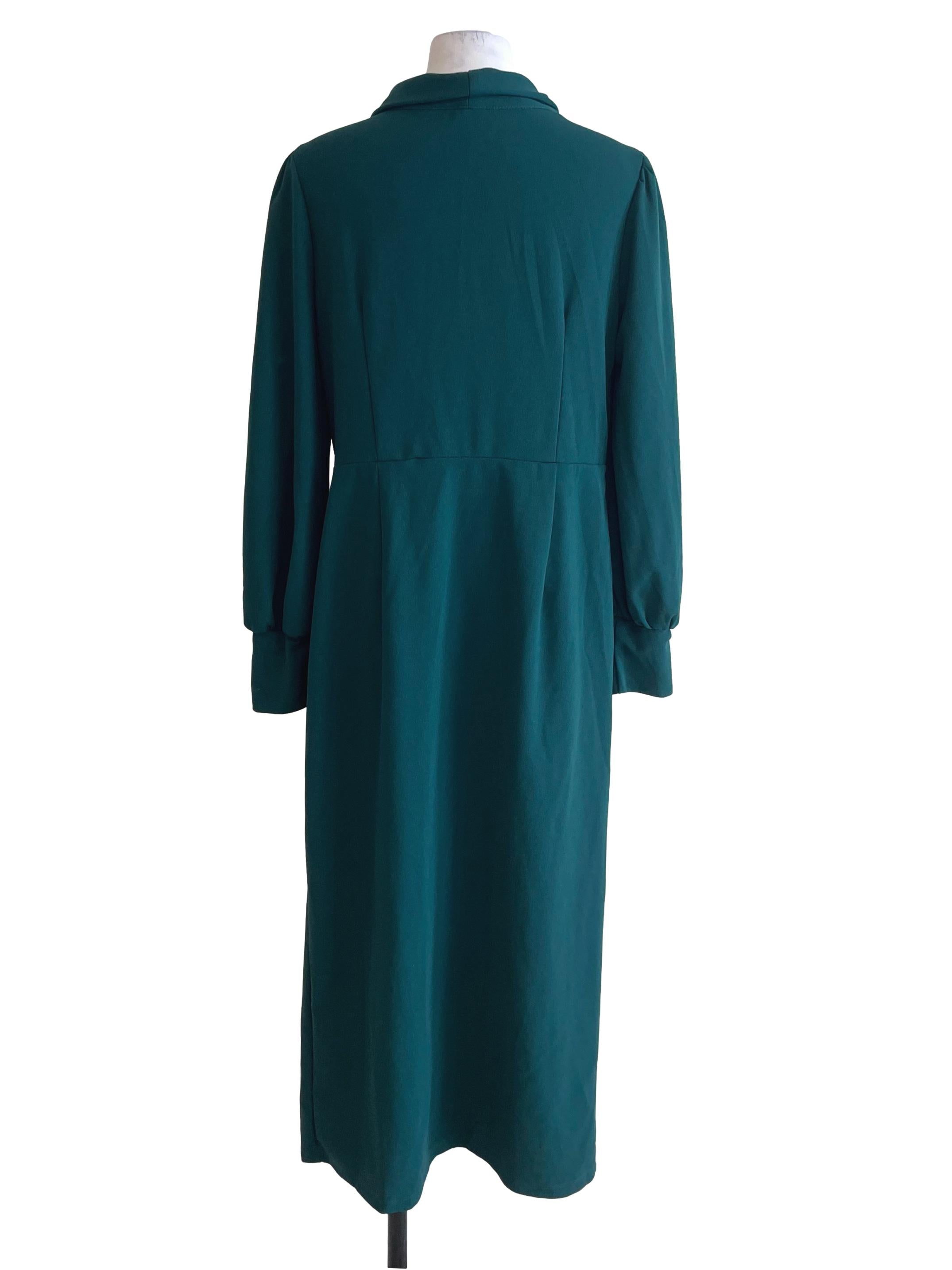 Emerald Green Long Sleeves Dress
