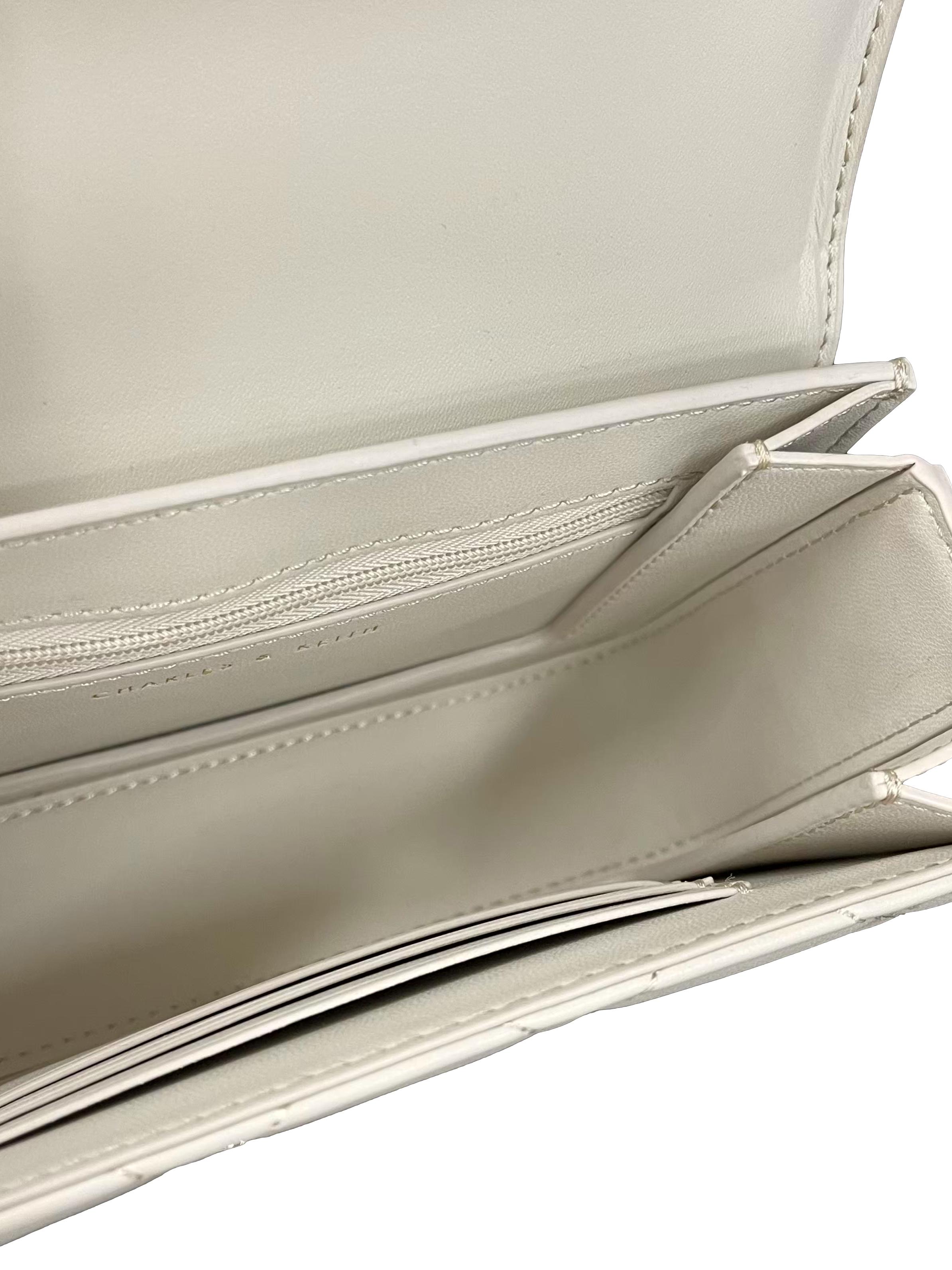 Cream Alva Quilted Chain-Handle Bag