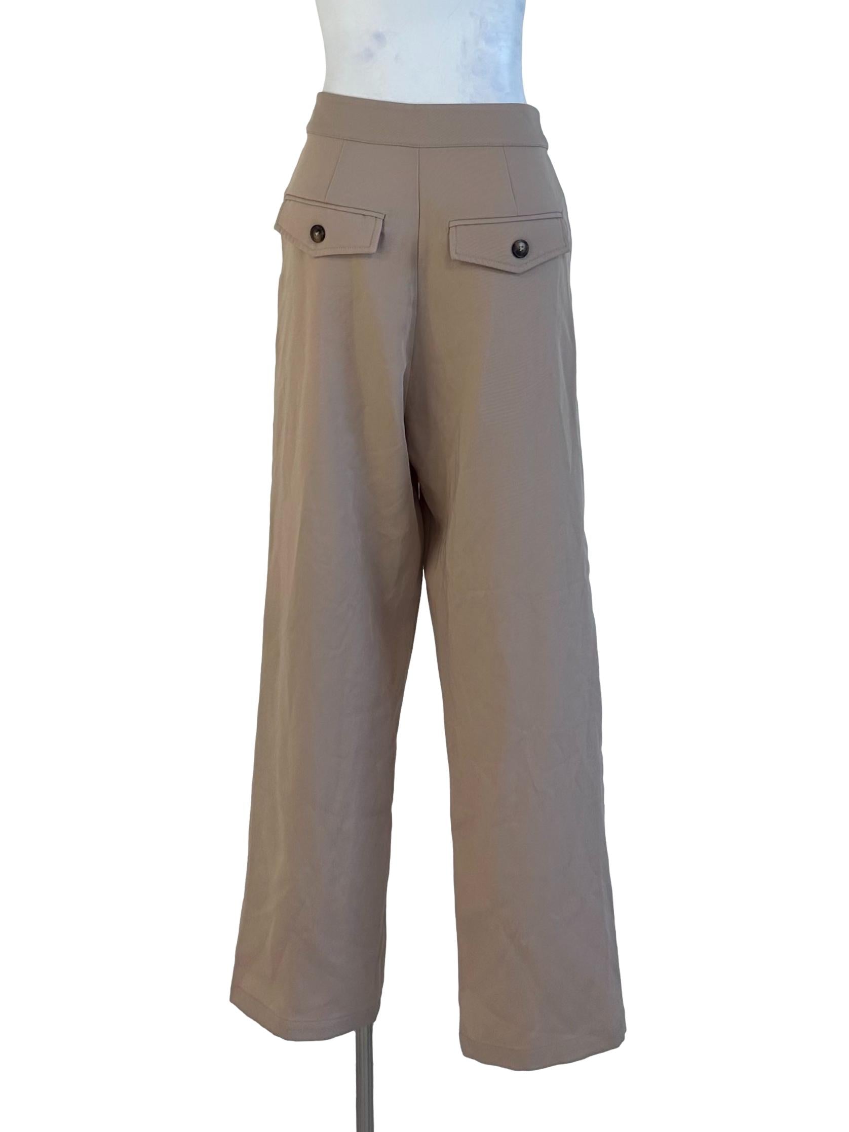 Latte Brown Plain Long Pants