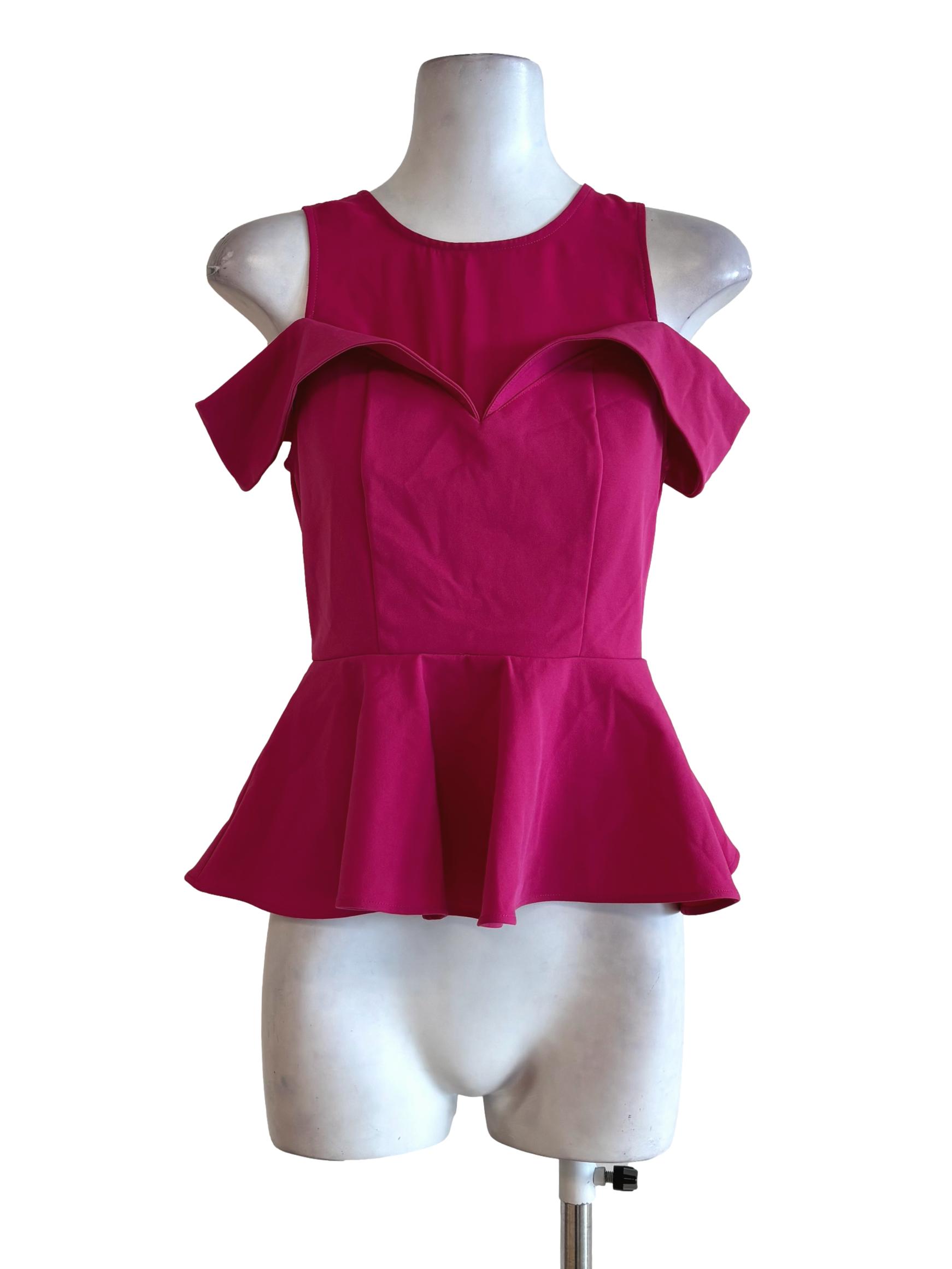 Fuschia Pink Off Shoulder Top LB