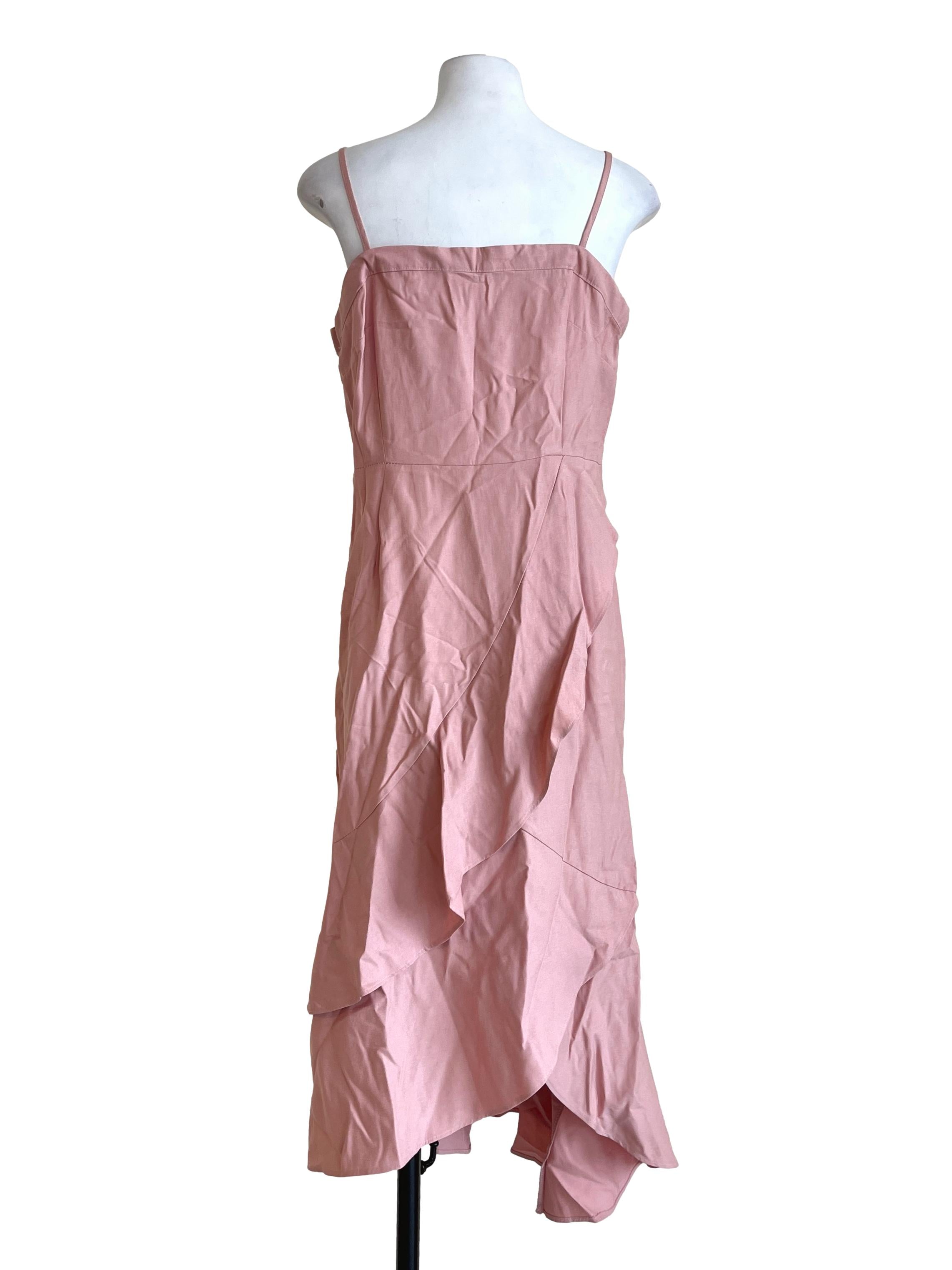 Rose Pink Square A-Line Dress TEM