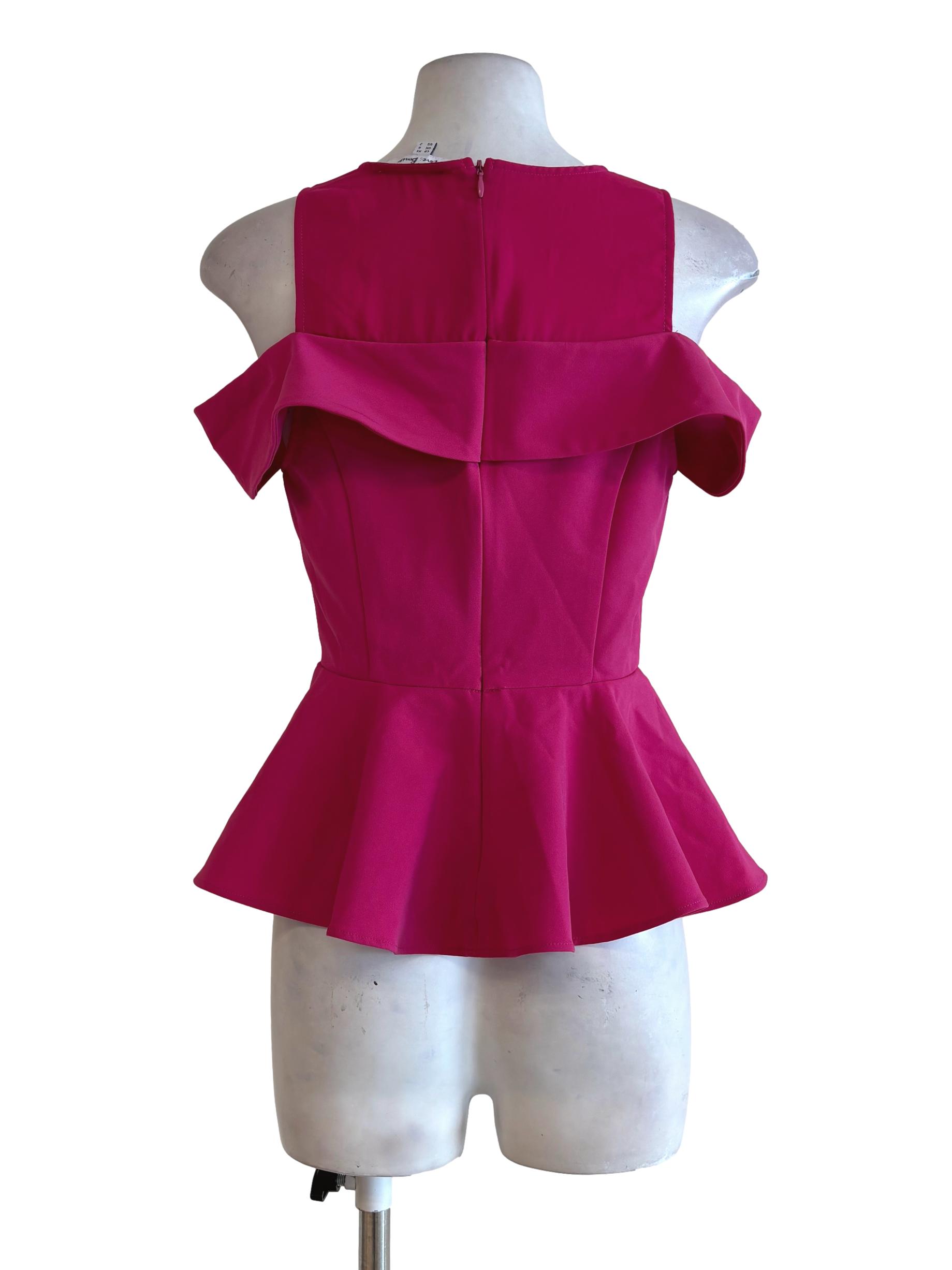 Fuschia Pink Off Shoulder Top LB