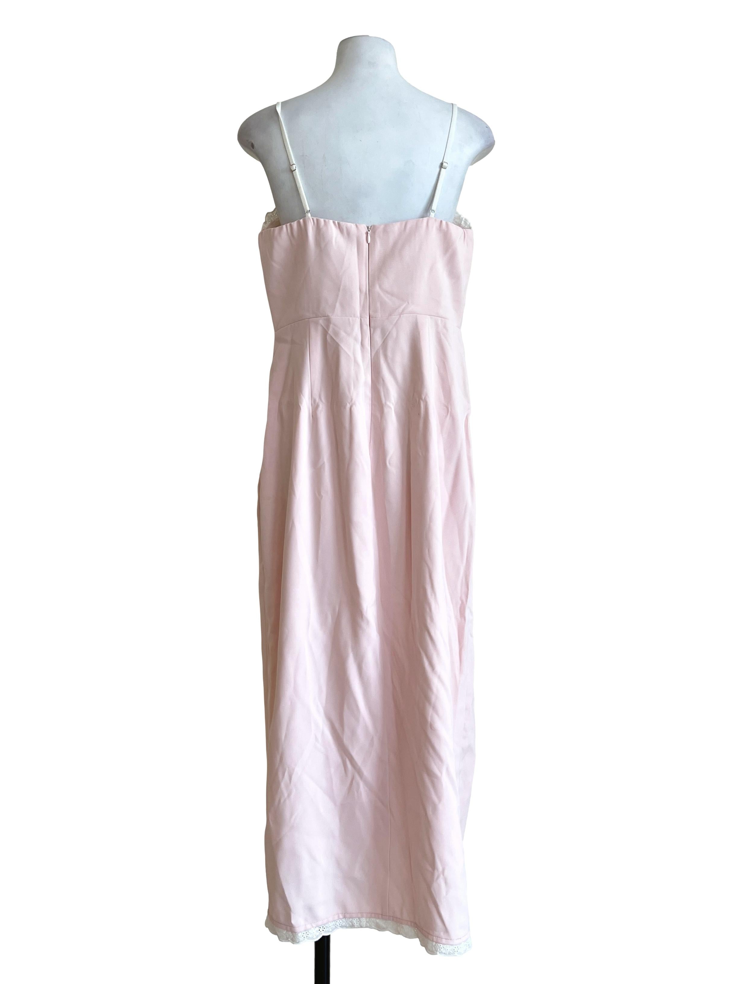 Lemonade Pink Spaghetti A-Line Dress