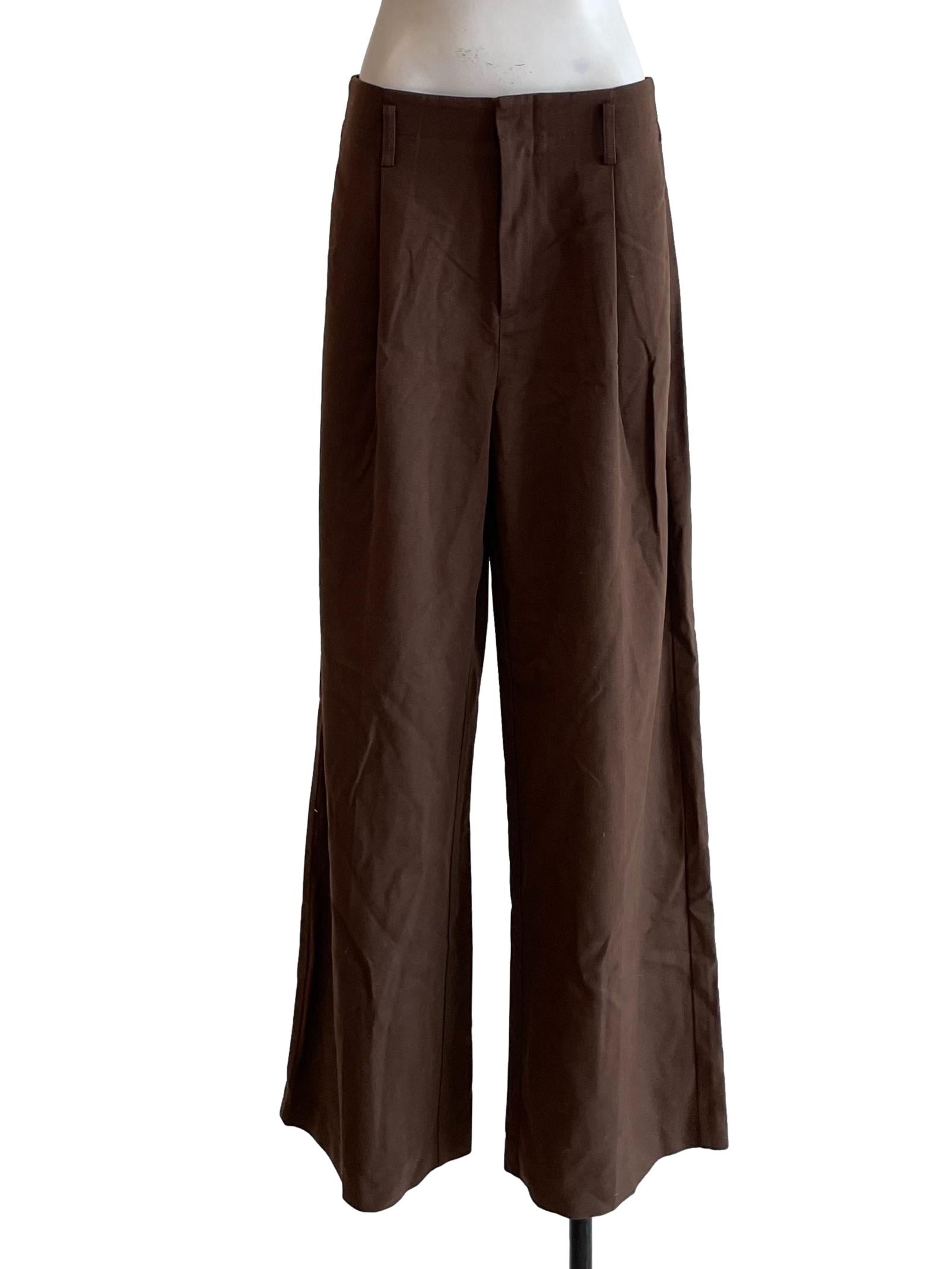 Mocha Pleated Wide Pants